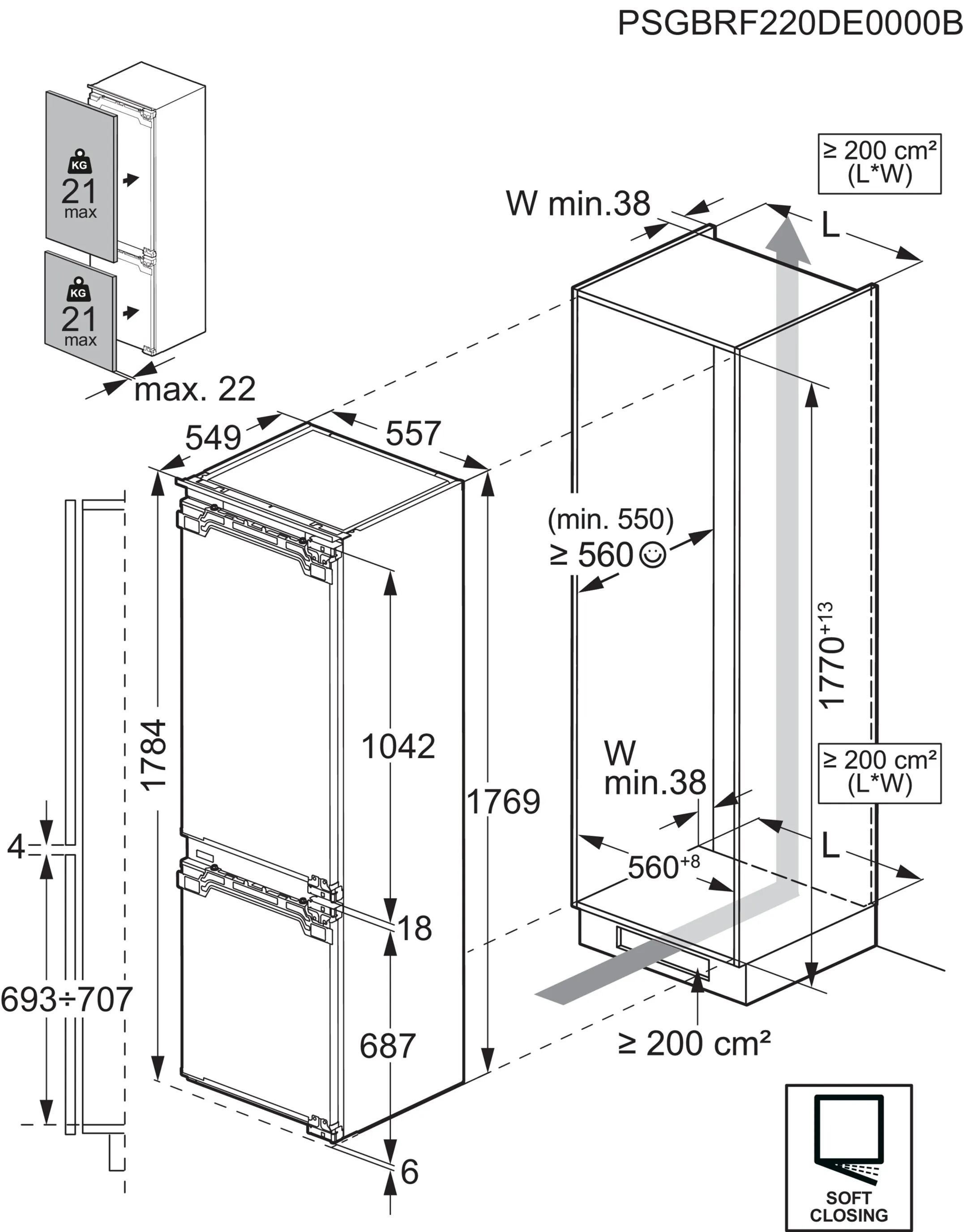 AEG Inbouw koelkast met diepvries TC7CS181AF GreenZone  image