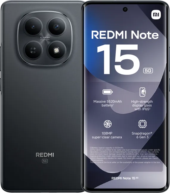 Redmi Note 15 5G 128Go - Noir