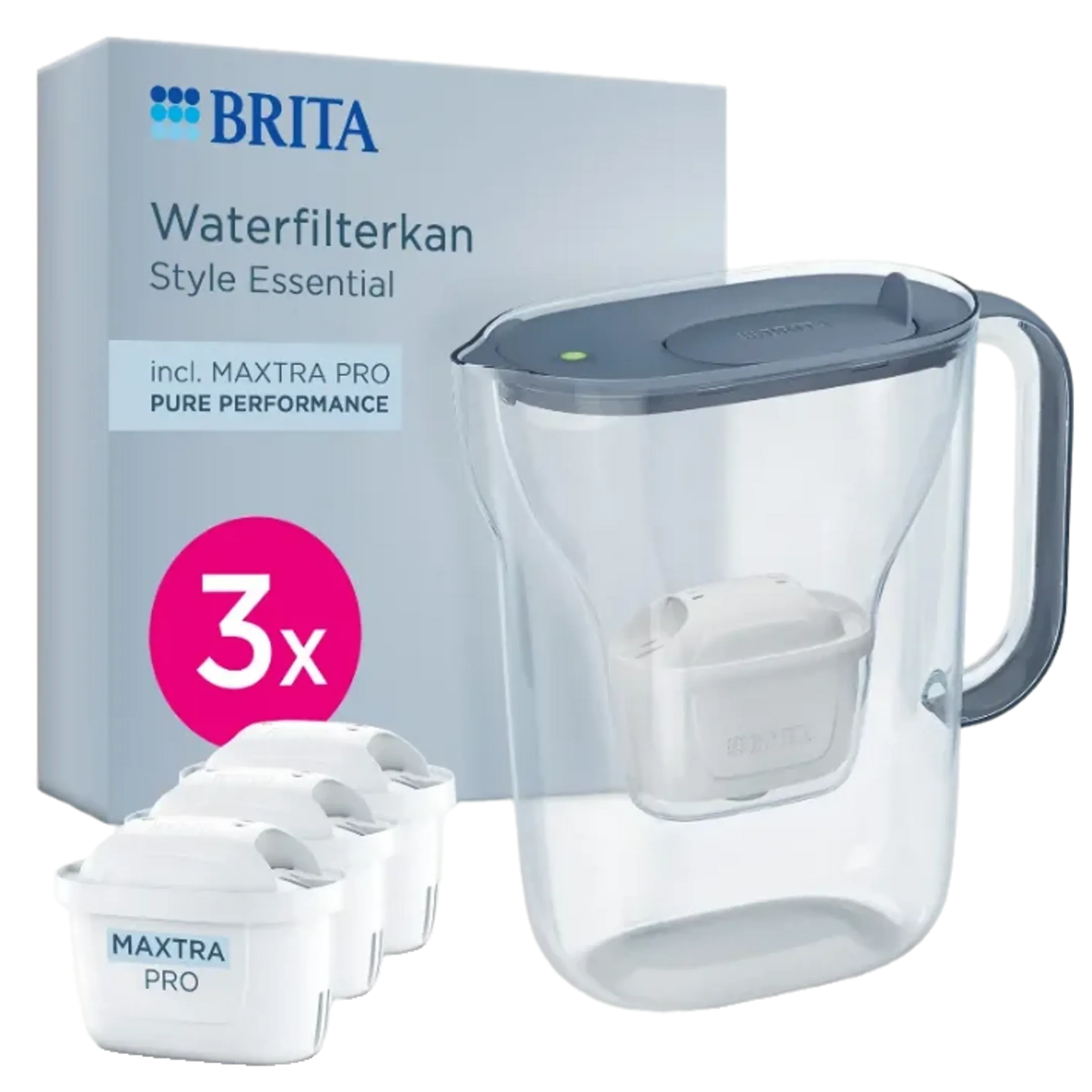 Carafe filtrante Style Essential - Bleu +3 MAXTRA PRO