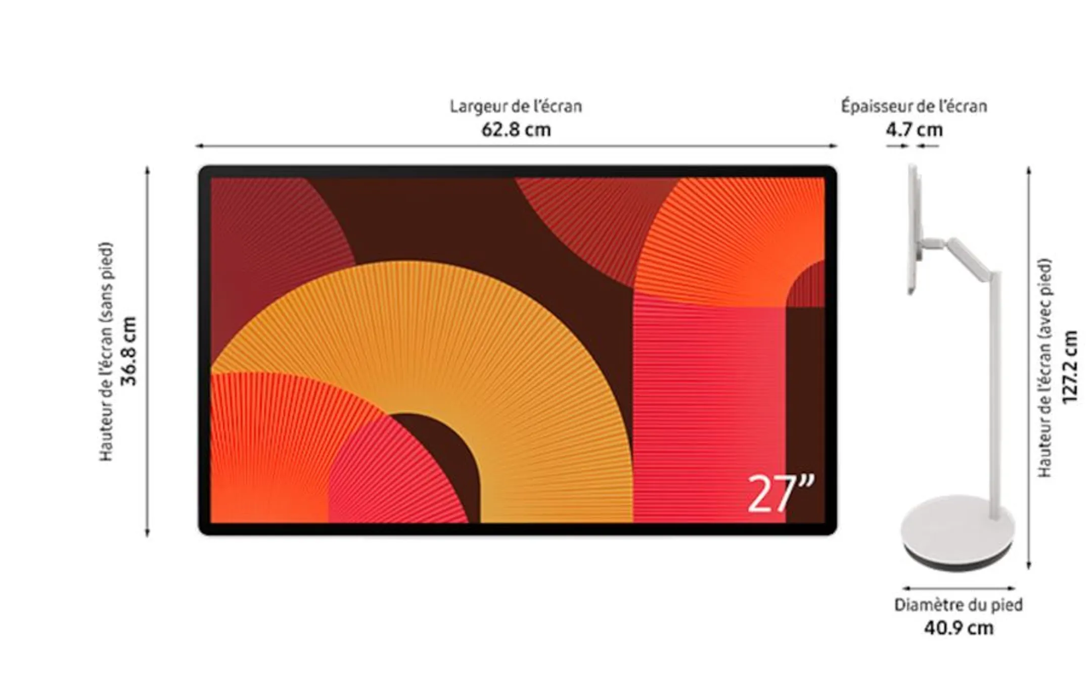 Samsung TV LED QHD The Movingstyle LSM7FA (2025) - 27 pouces image