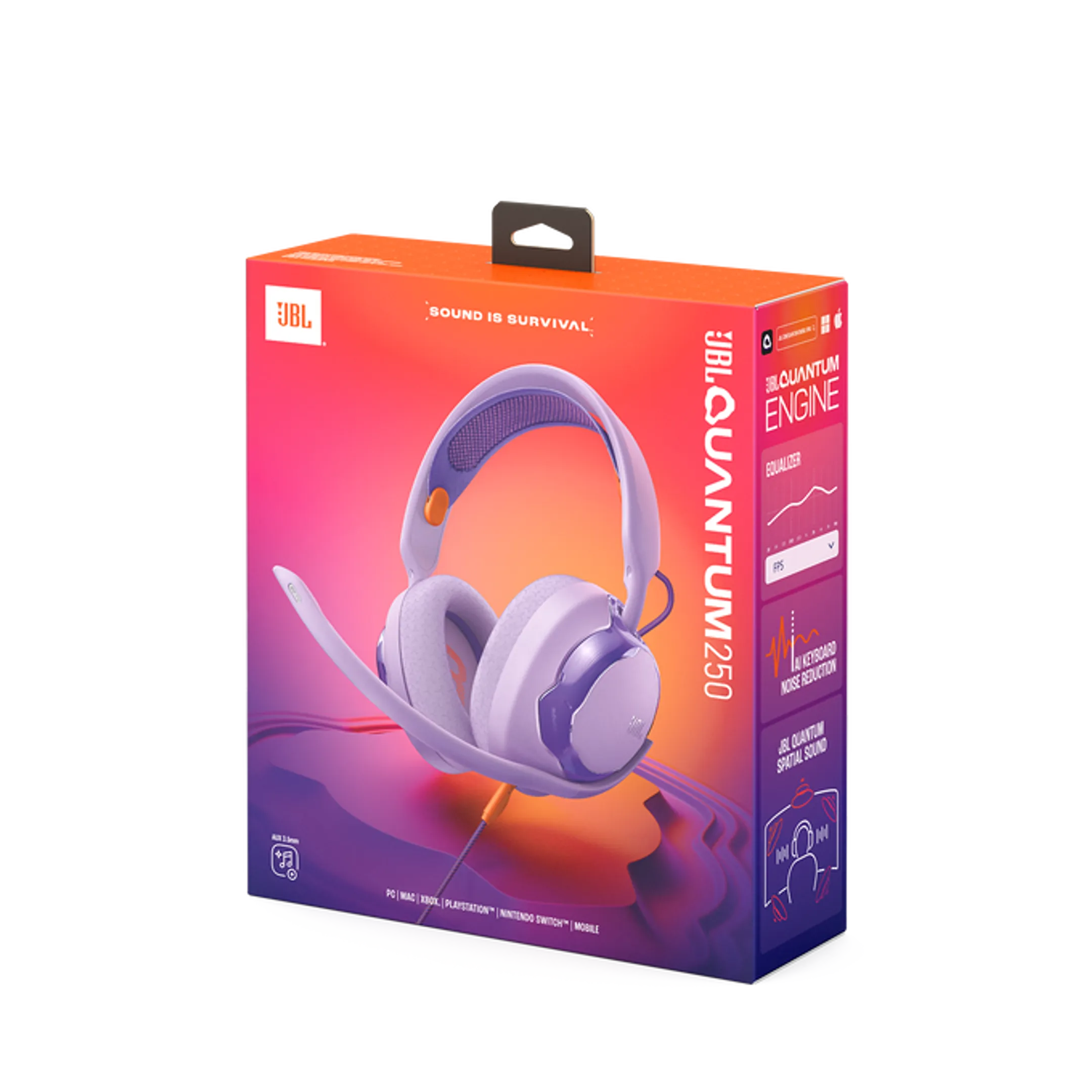 JBL Gaming headset Quantum 250 - Paars image