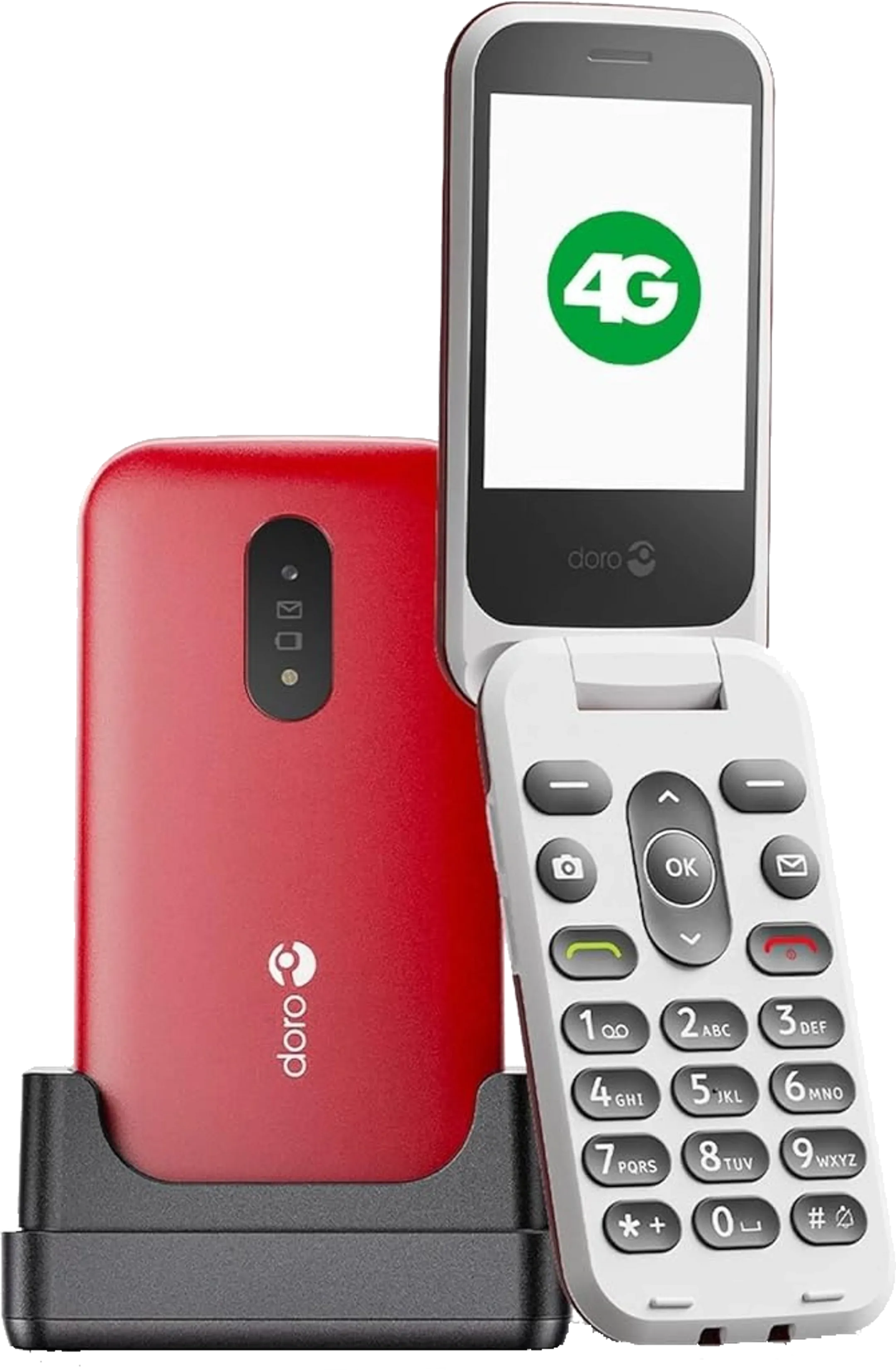 Doro 2820 4G Klaptelefoon - Rood image