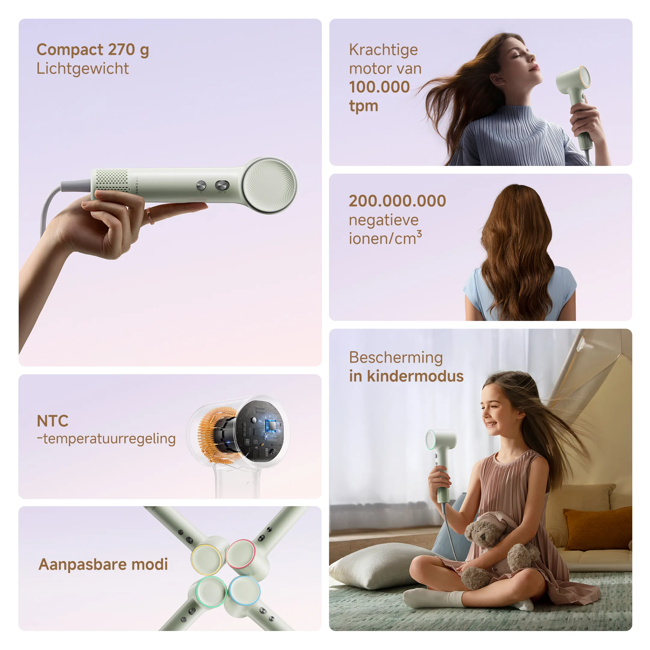 Dreame Haardroger Mini Flow Green image