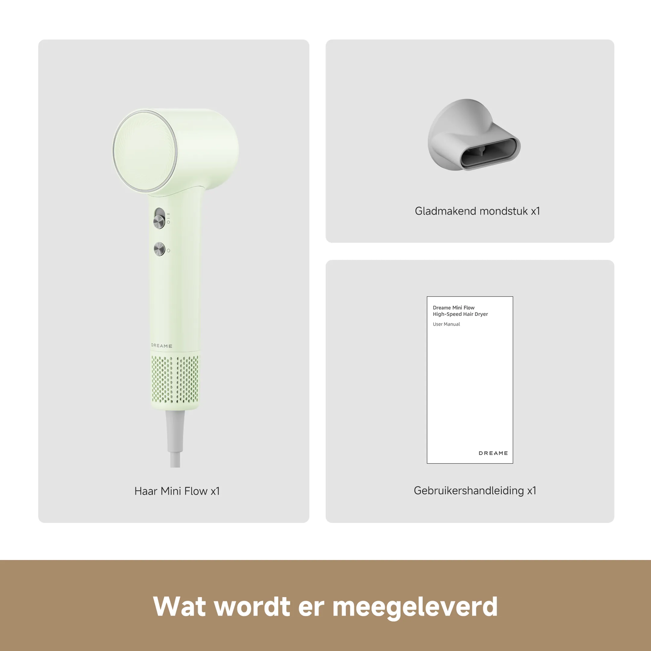 Dreame Haardroger Mini Flow Green image