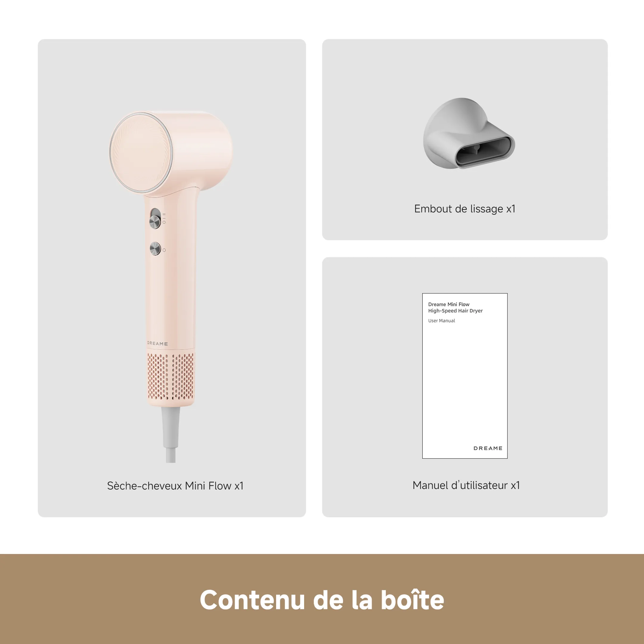 Dreame Sèche-cheveux Mini Flow Pink image