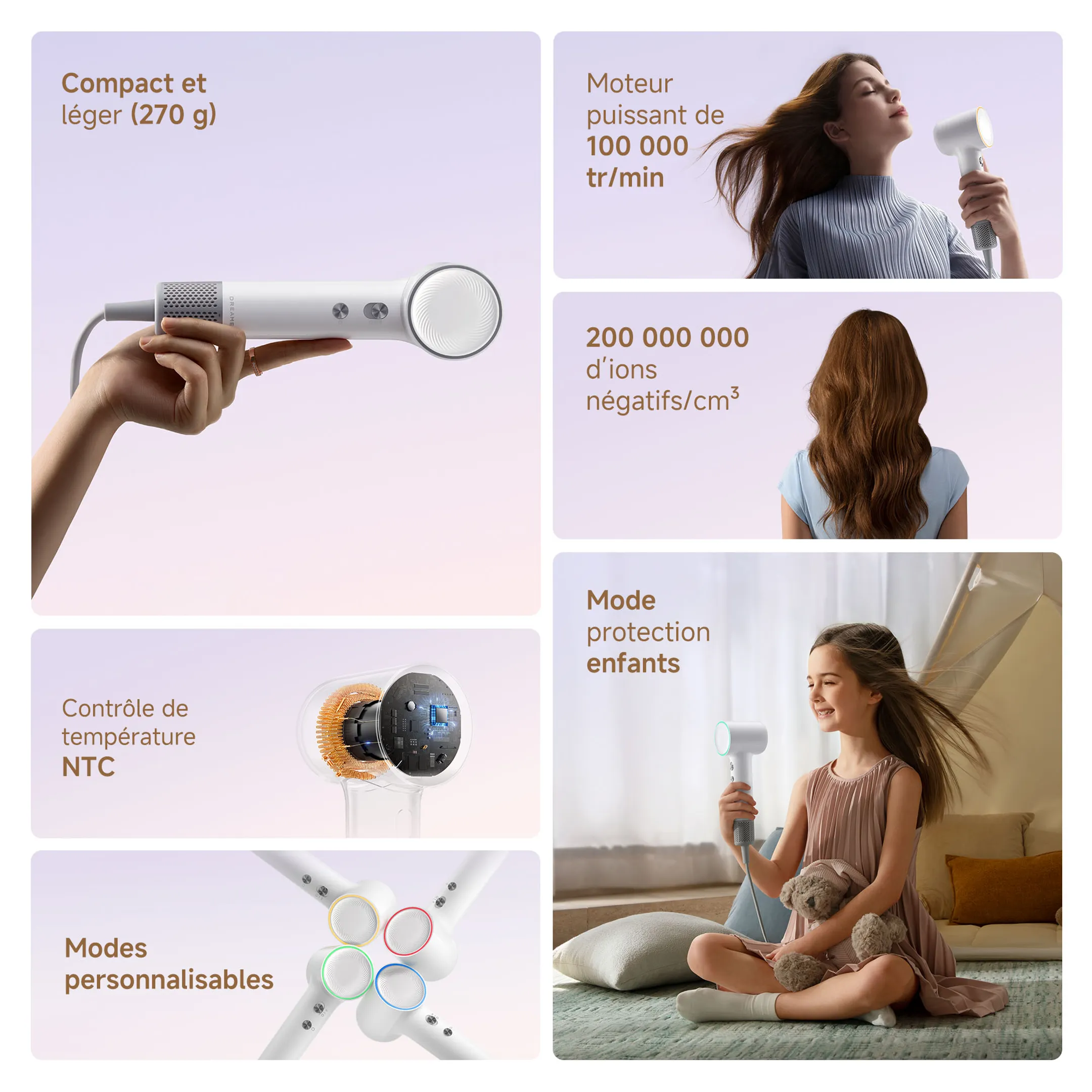 Dreame Sèche-cheveux Mini Flow White image