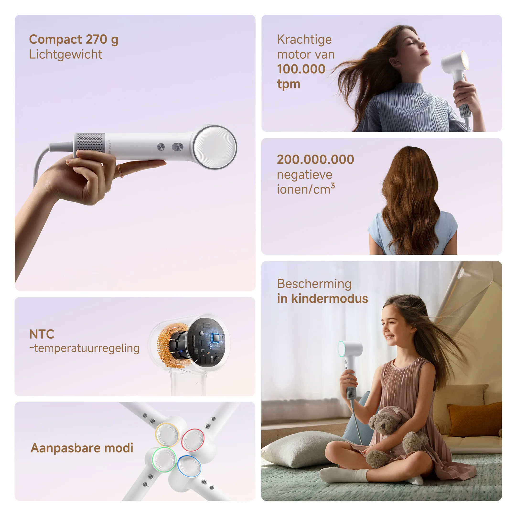 Dreame Haardroger Mini Flow White image