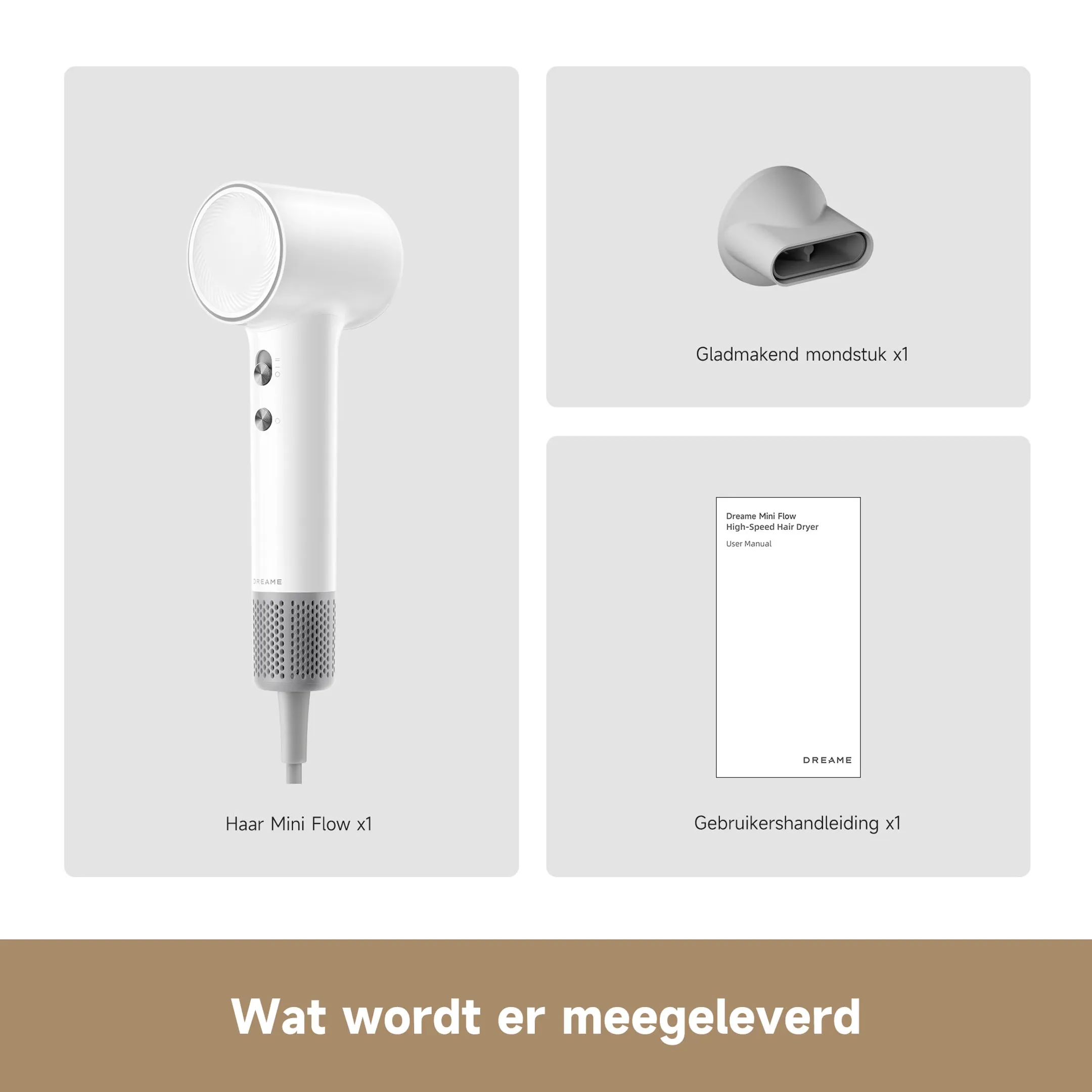 Dreame Haardroger Mini Flow White image