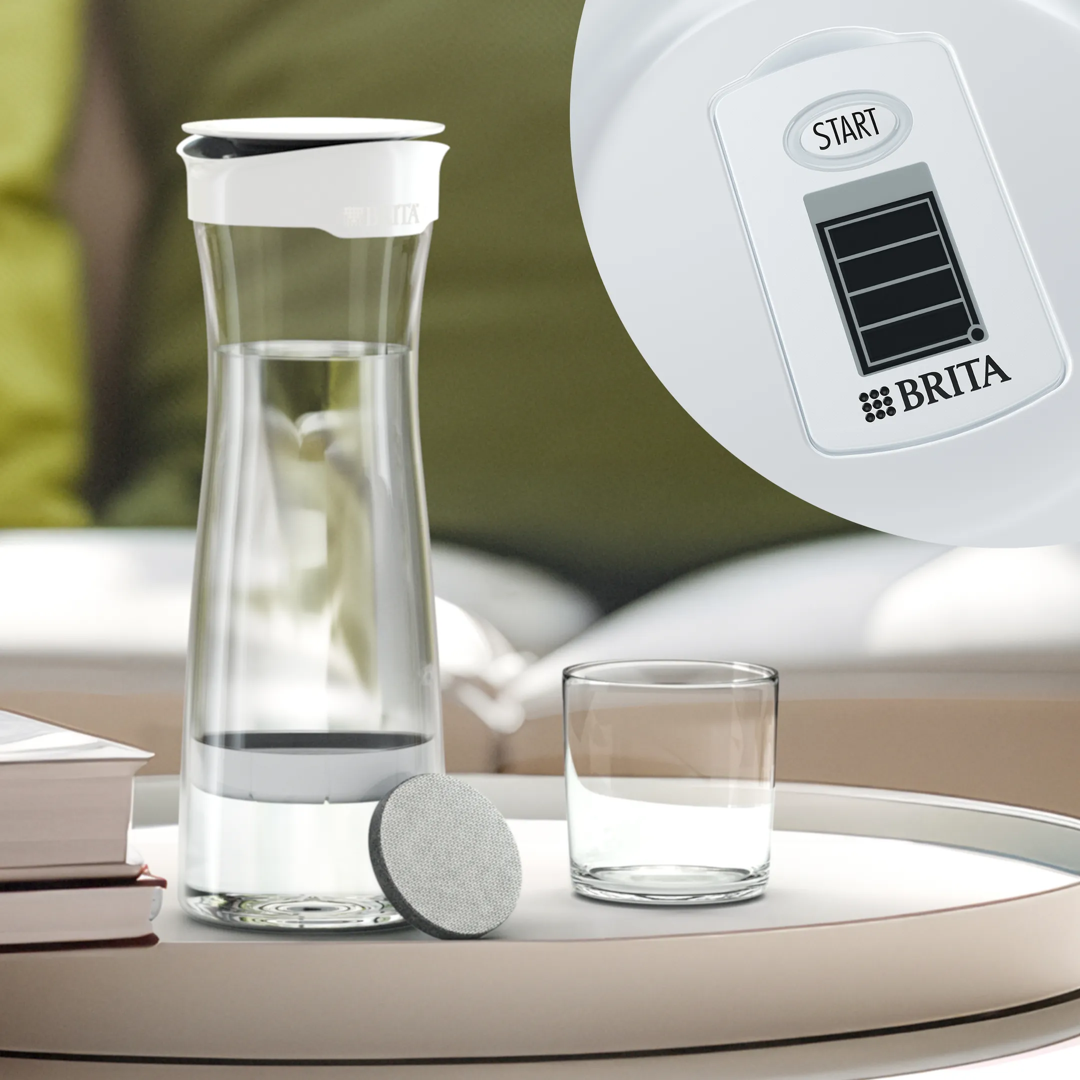 Brita Carafe filtrante 1,3 L - Blanche - Avec 1 filtre MicroDisc image