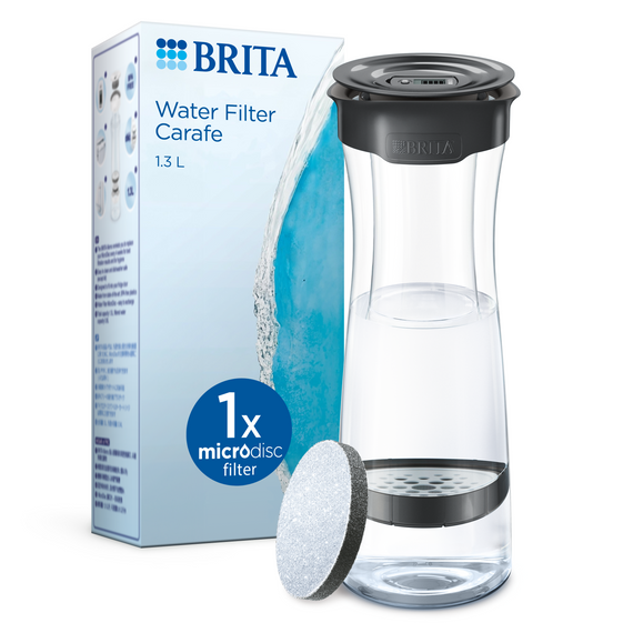 Carafe filtrante 1,3 L - Noir - Avec 1 filtre MicroDisc