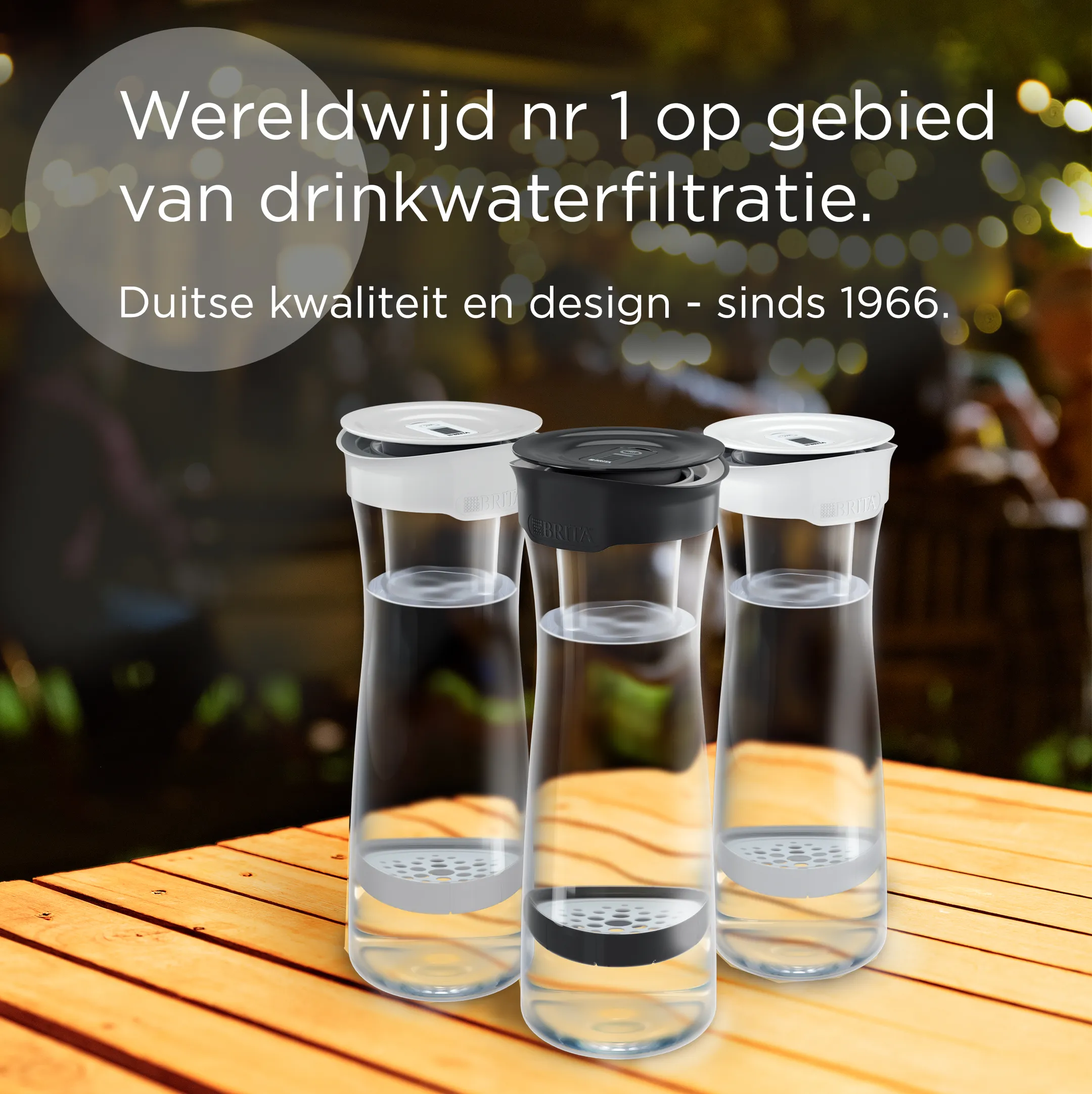 Waterfilterkaraf 1,3L - Zwart - Incl. 1 MicroDisc Filter