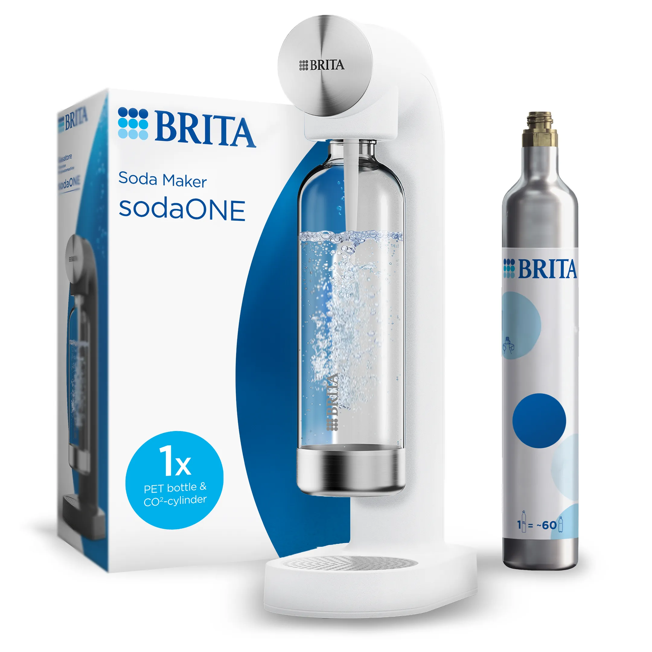 BRITA SodaONE Bruiswatertoestel Wit