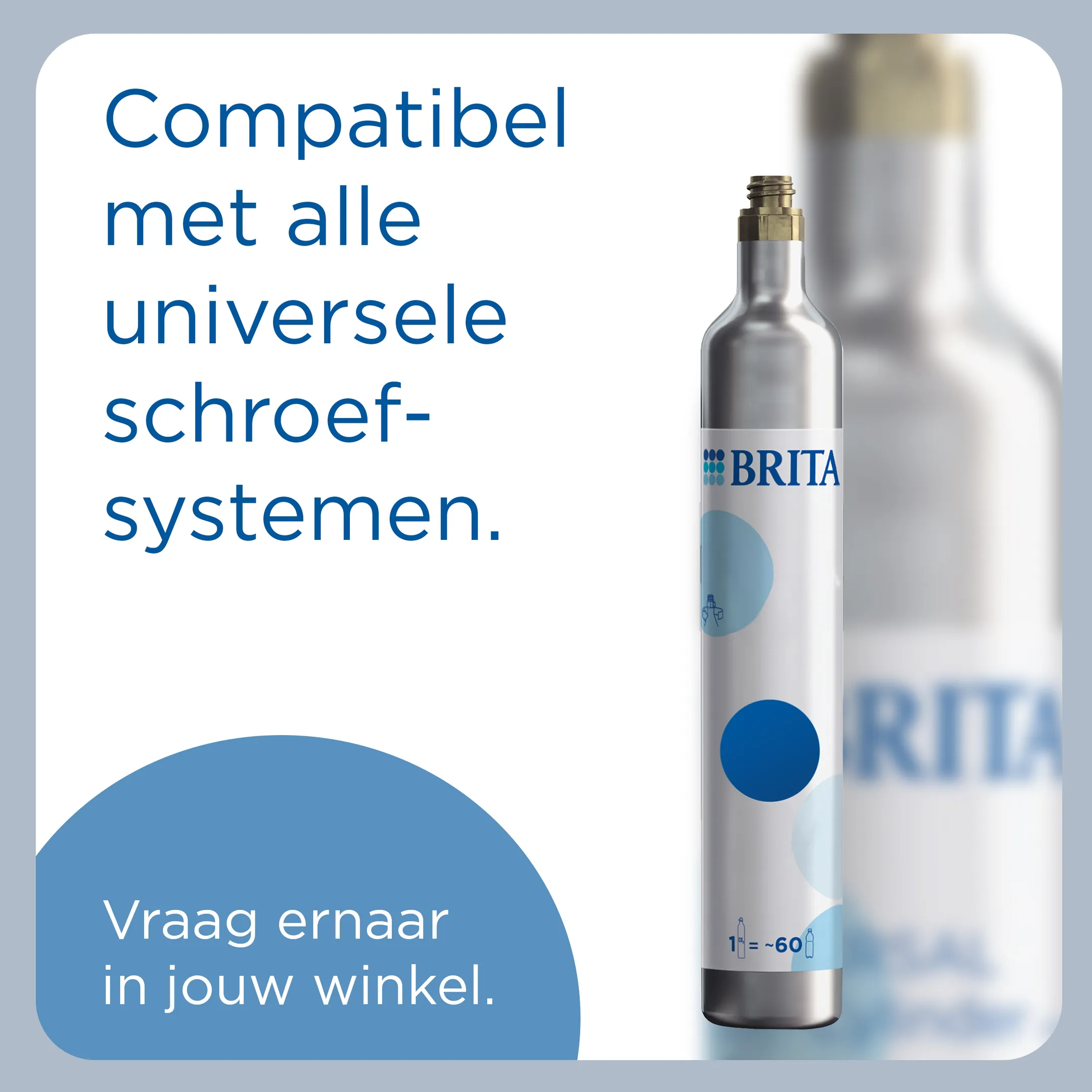 Brita CO2 Cilinder Universeel voor Bruiswatertoestel - Tot 60L image
