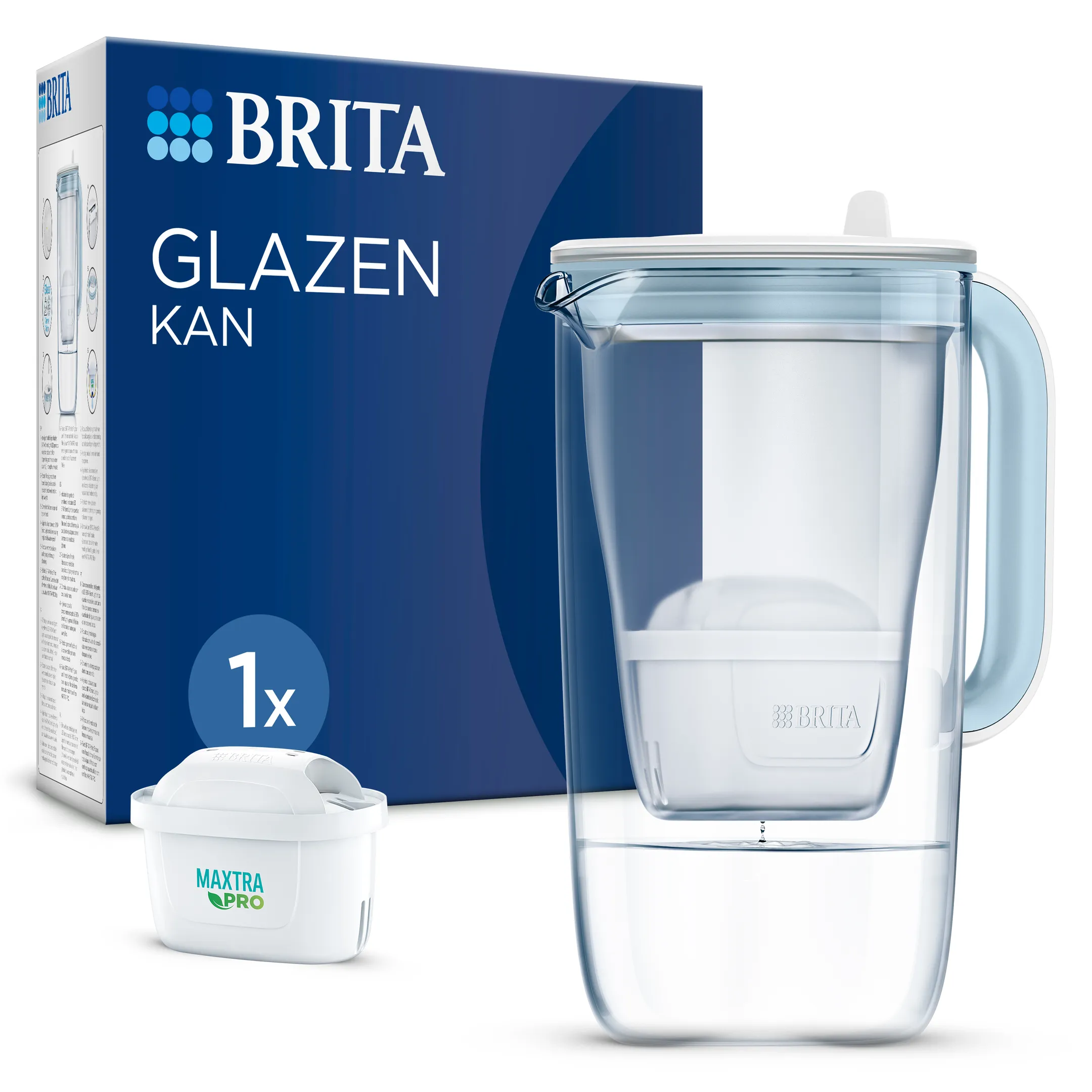 Carafe filtrante 2,5 L - Bleu clair - avec 1 filtre à eau Maxtra Pro