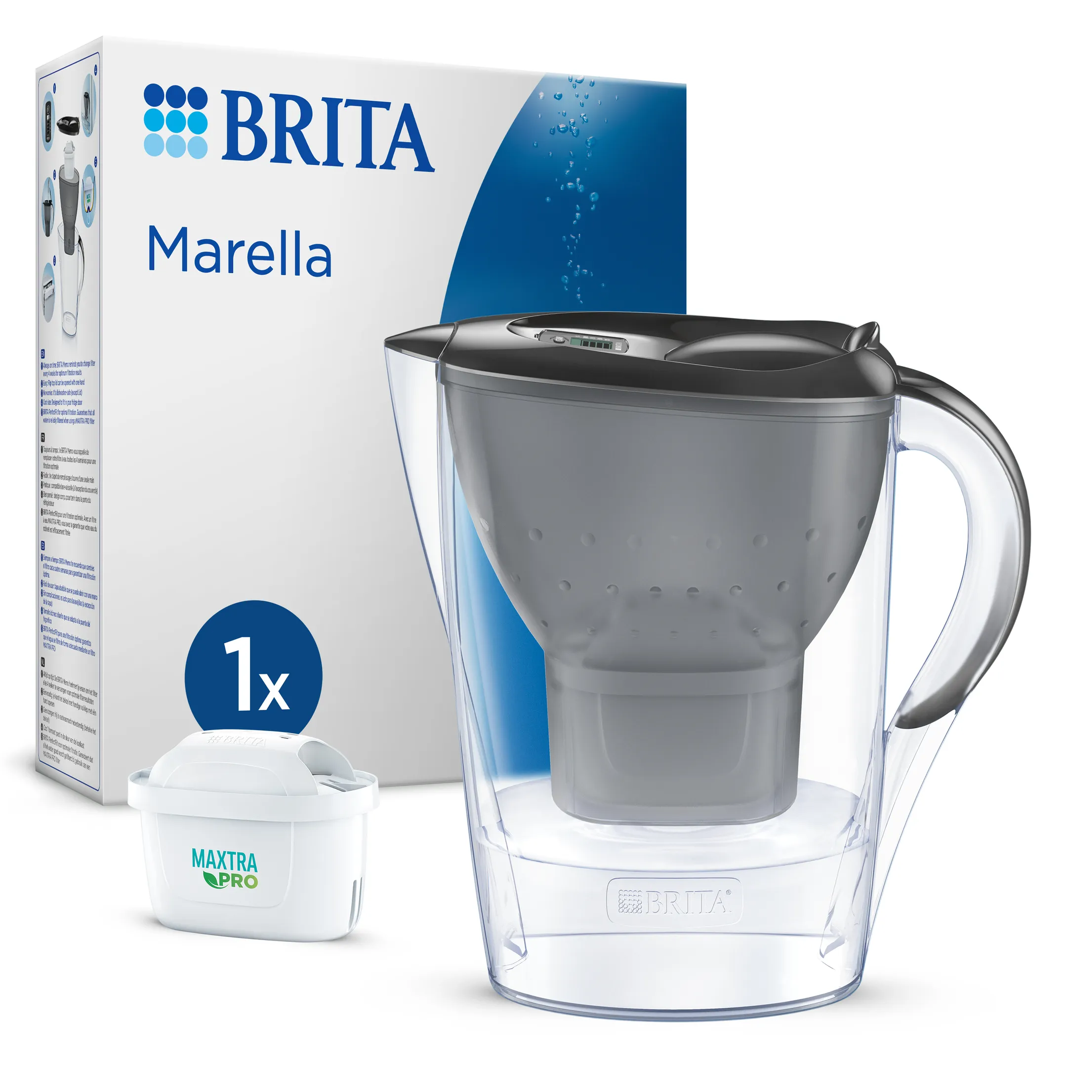 Carafe filtrante Marella Cool graphite