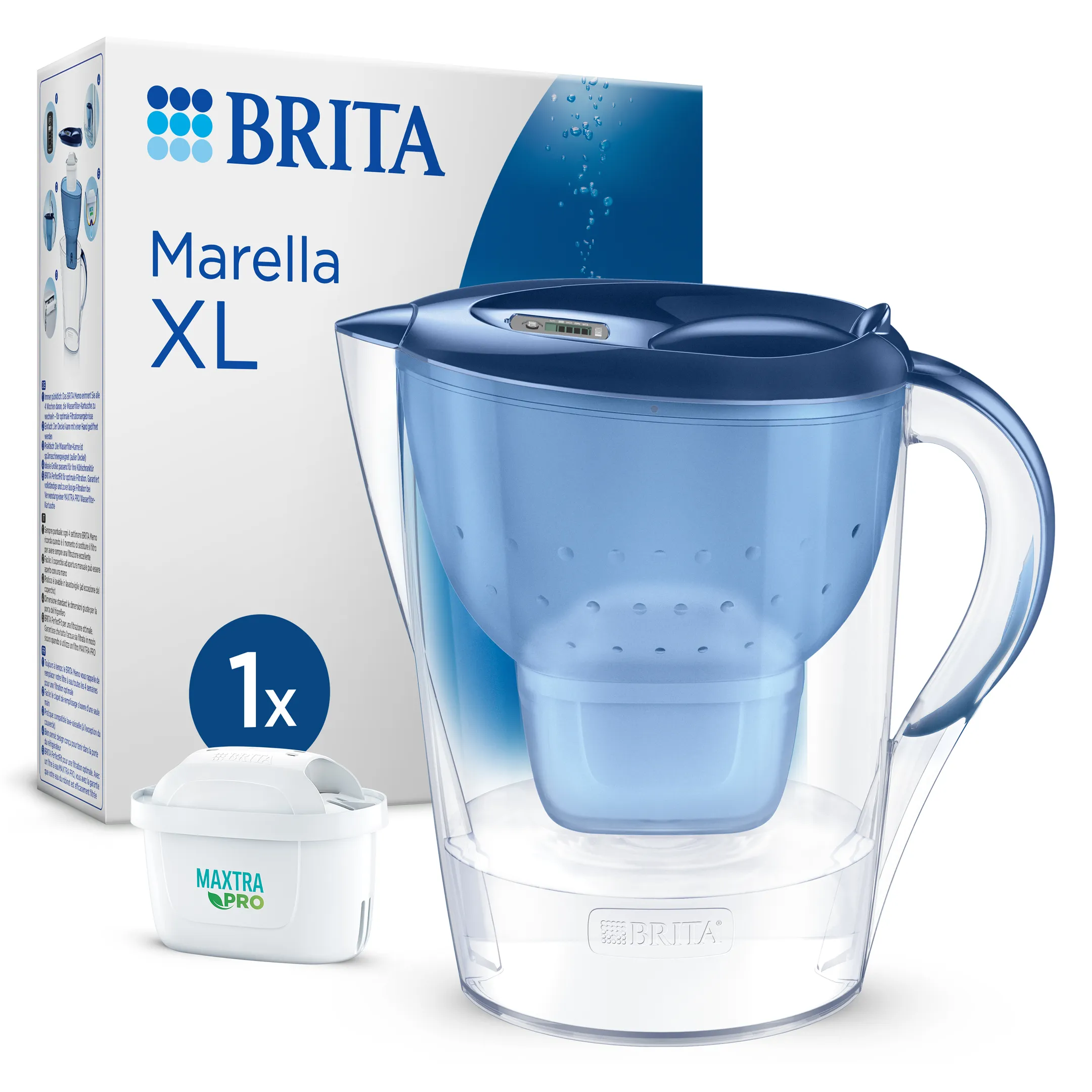 Marella XL Waterfilterkan 3.6L - Cool Blue - Incl. 1 Maxtra Pro Waterfilter