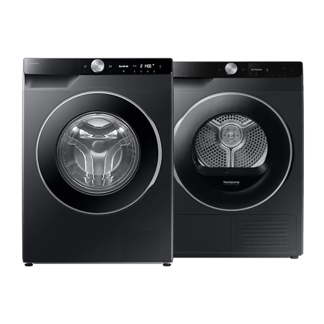 Samsung Bundel - Wasmachine WW90DG6U85LB AI Wash 6000-serie + Droogkast DV90DG6845LBU3