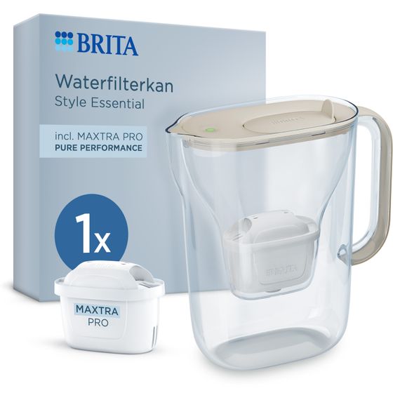 Style Essential Waterfilterkan 2.4L - Zand - incl. 1 Maxtra Pro Waterfilter