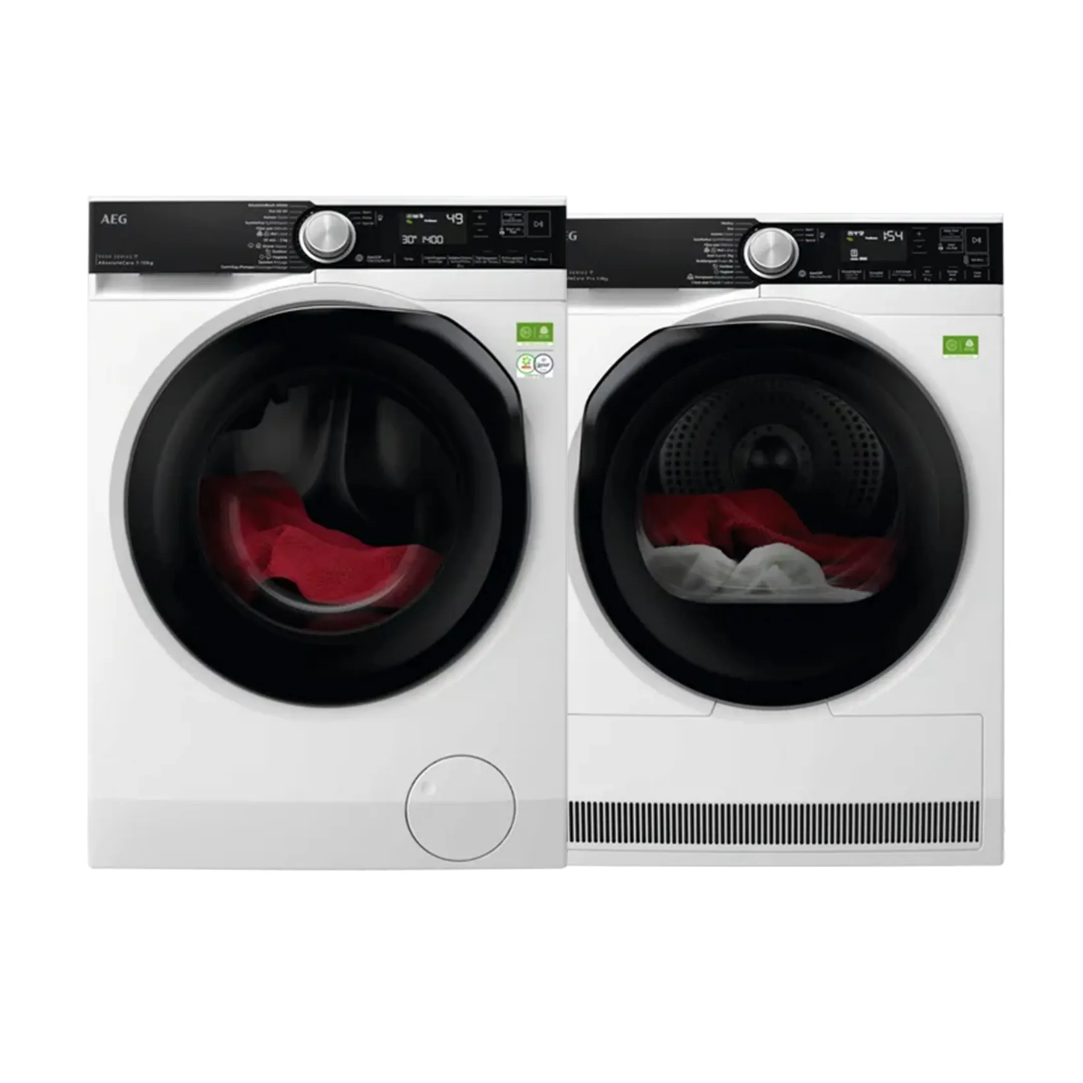 AEG Bundle - Machine à laver LR97C148 AbsoluteCare® + Sèche-linge TR99V78C AbsoluteCare® Pro image