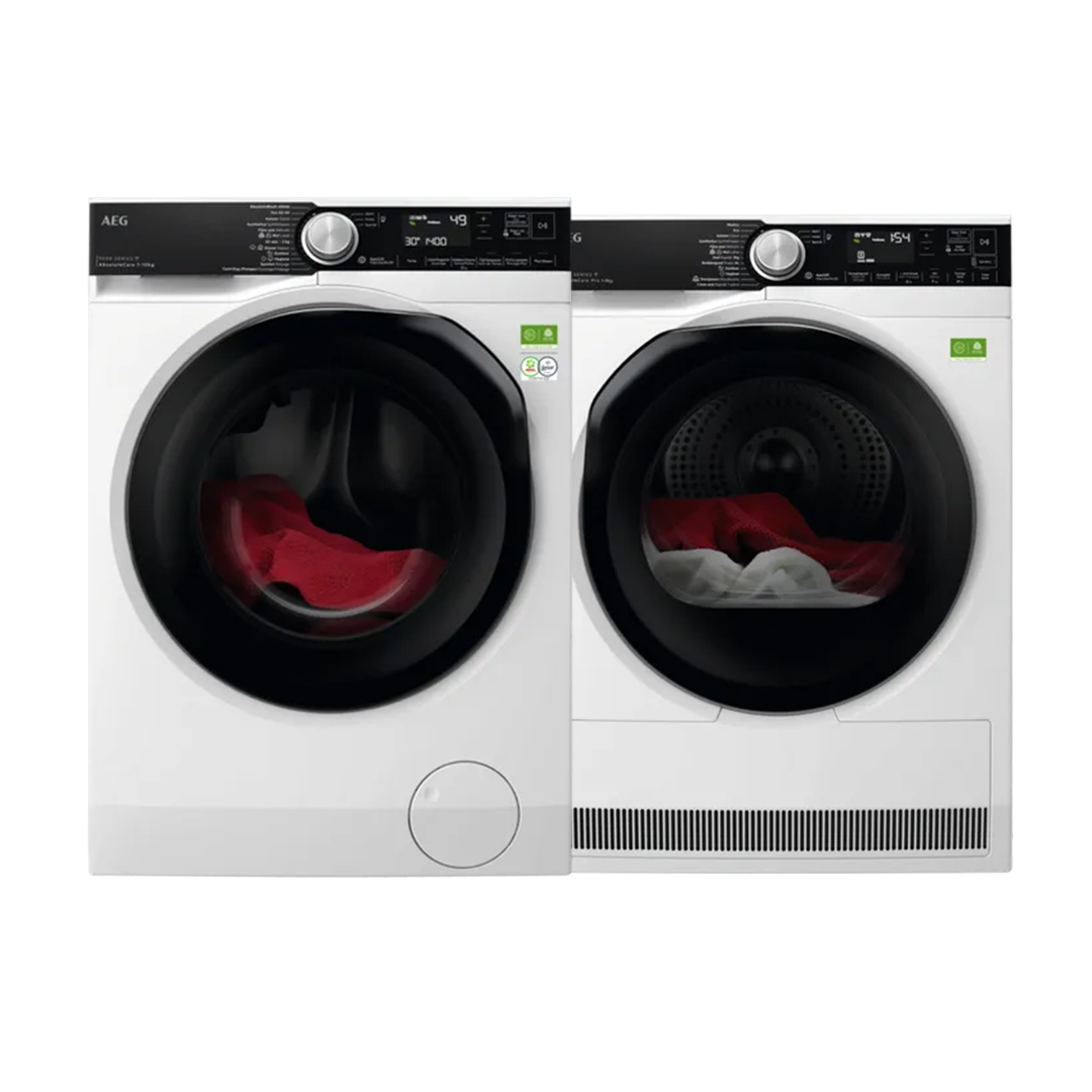 AEG Bundel - Wasmachine LR97C148 AbsoluteCare® + Droogkast TR99V78C AbsoluteCare® Pro