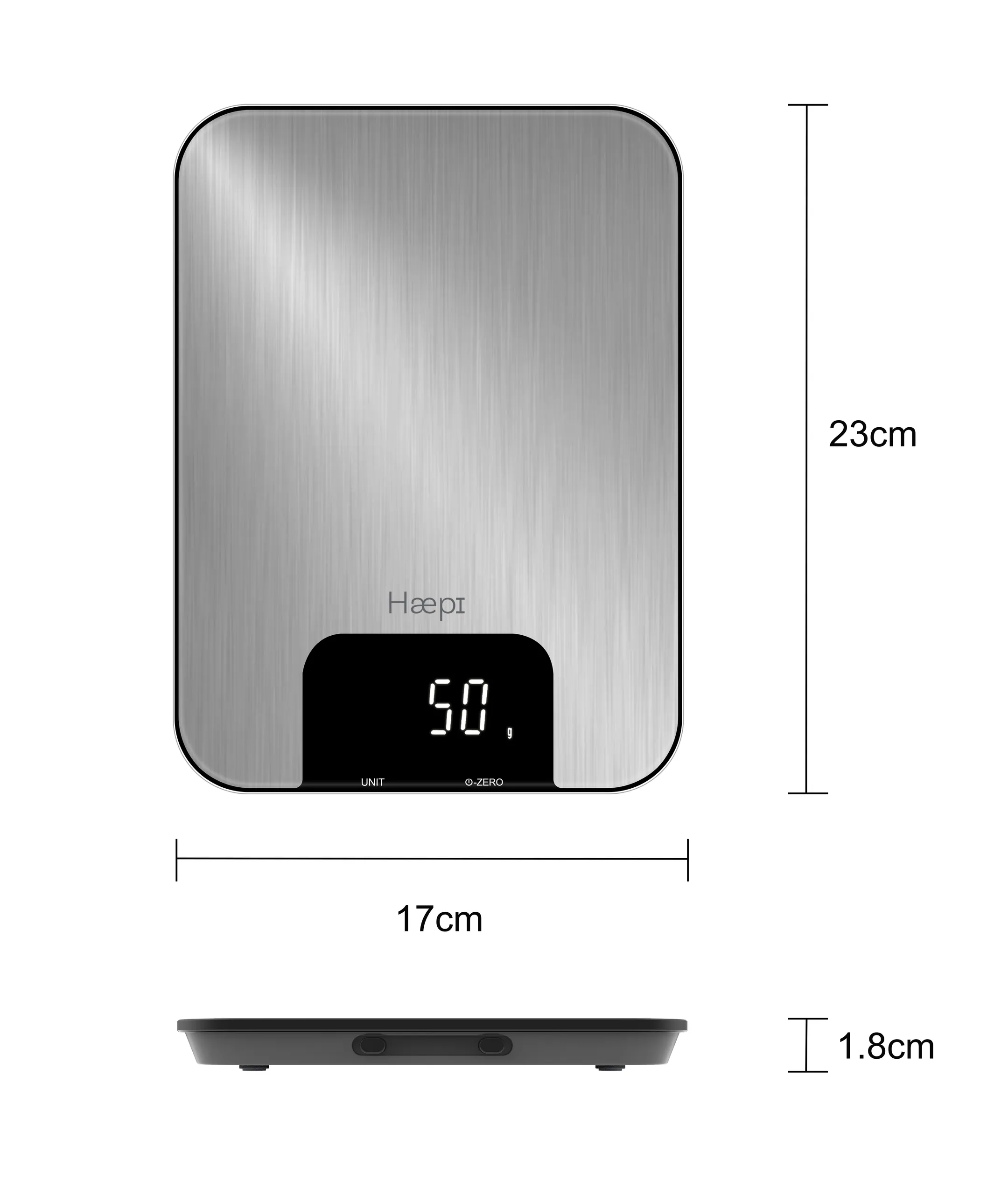 Keukenweegschaal Hi-inox