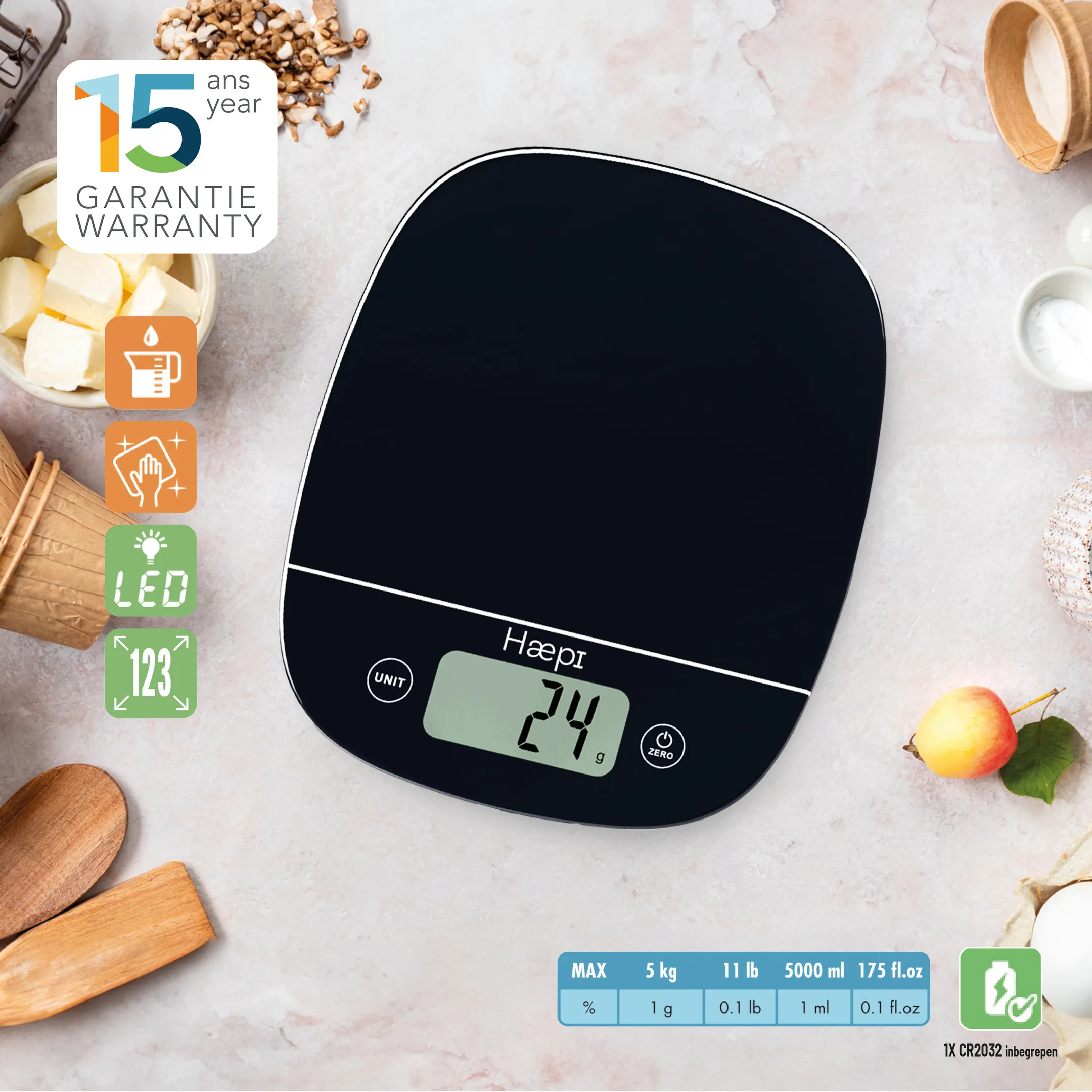 Keukenweegschaal Hi- Blueberry