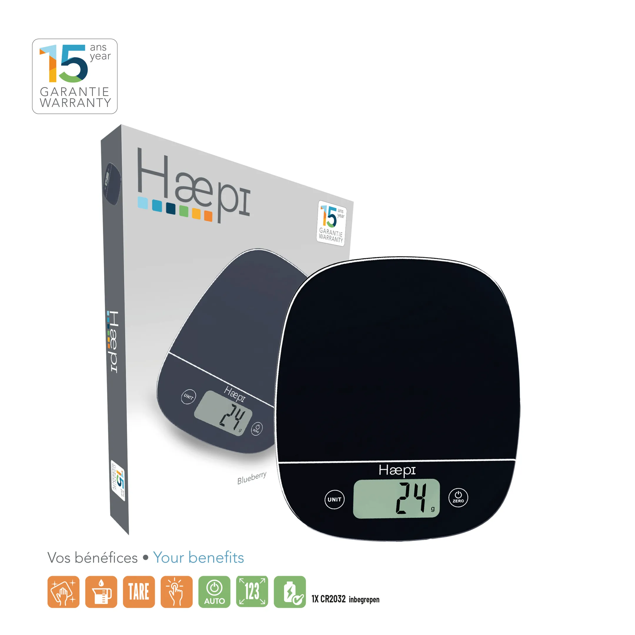 Keukenweegschaal Hi- Blueberry