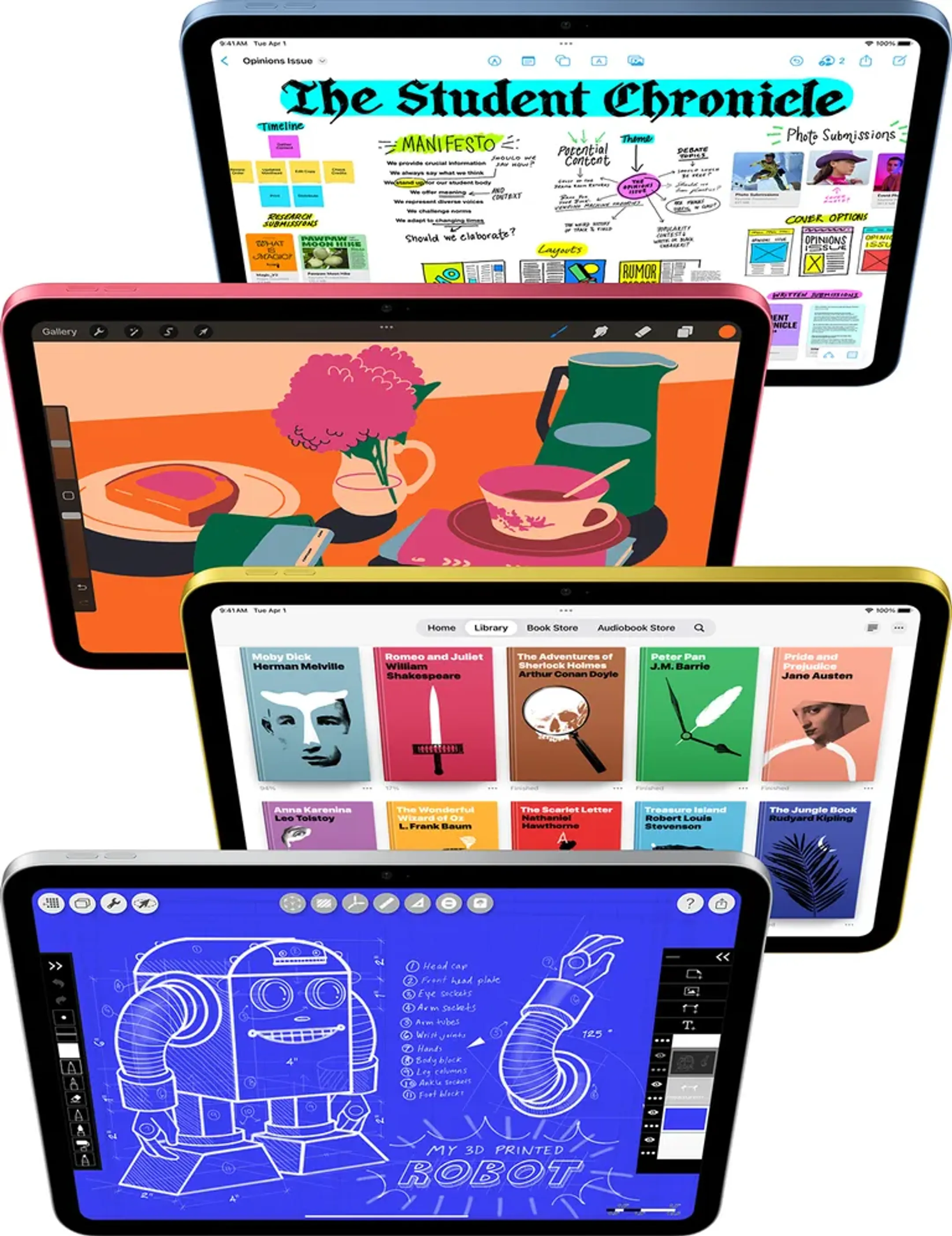 Apple iPad (2025) Wifi 128Go Bleu + Smart Folio image