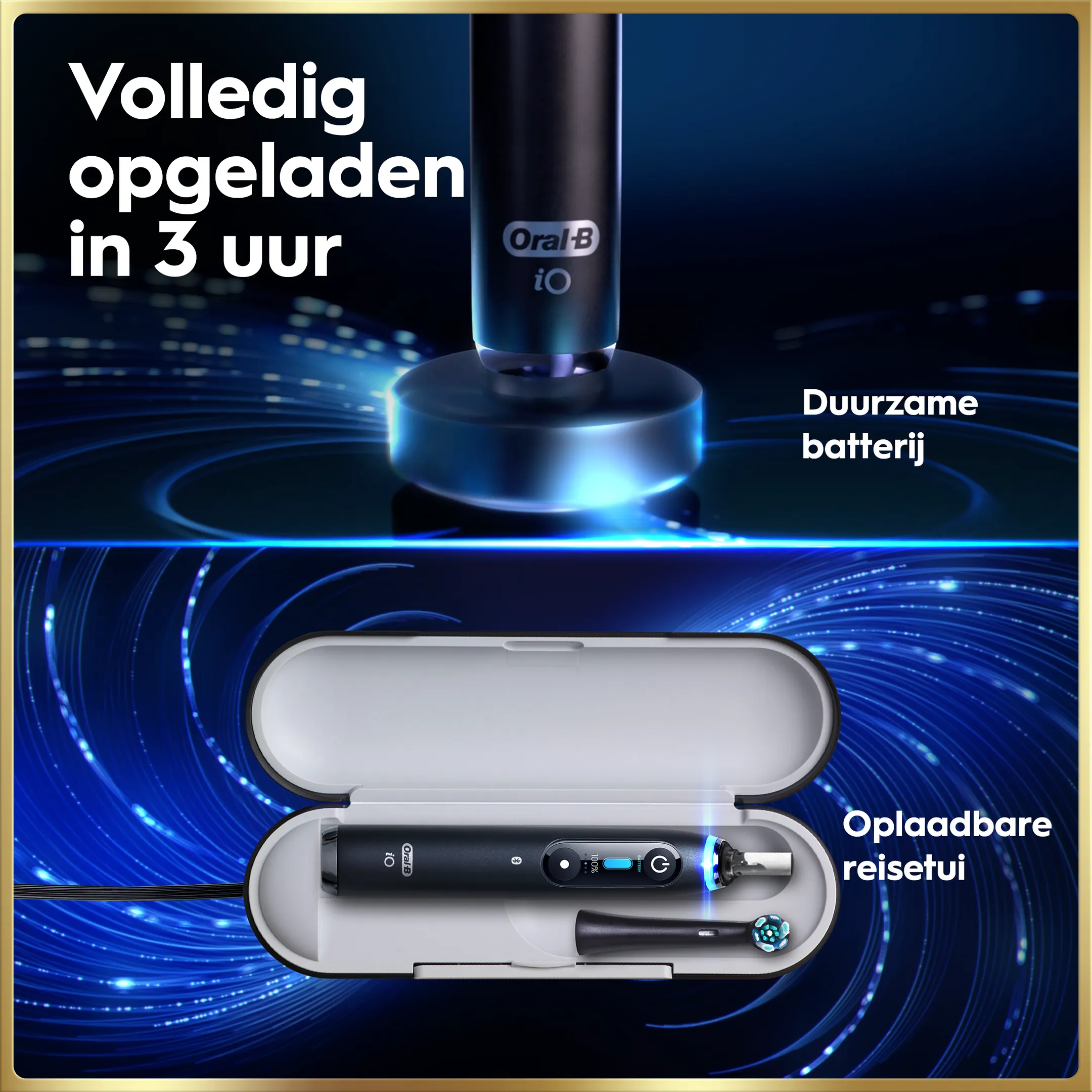 Elektrische tandenborstel IO9 zwart