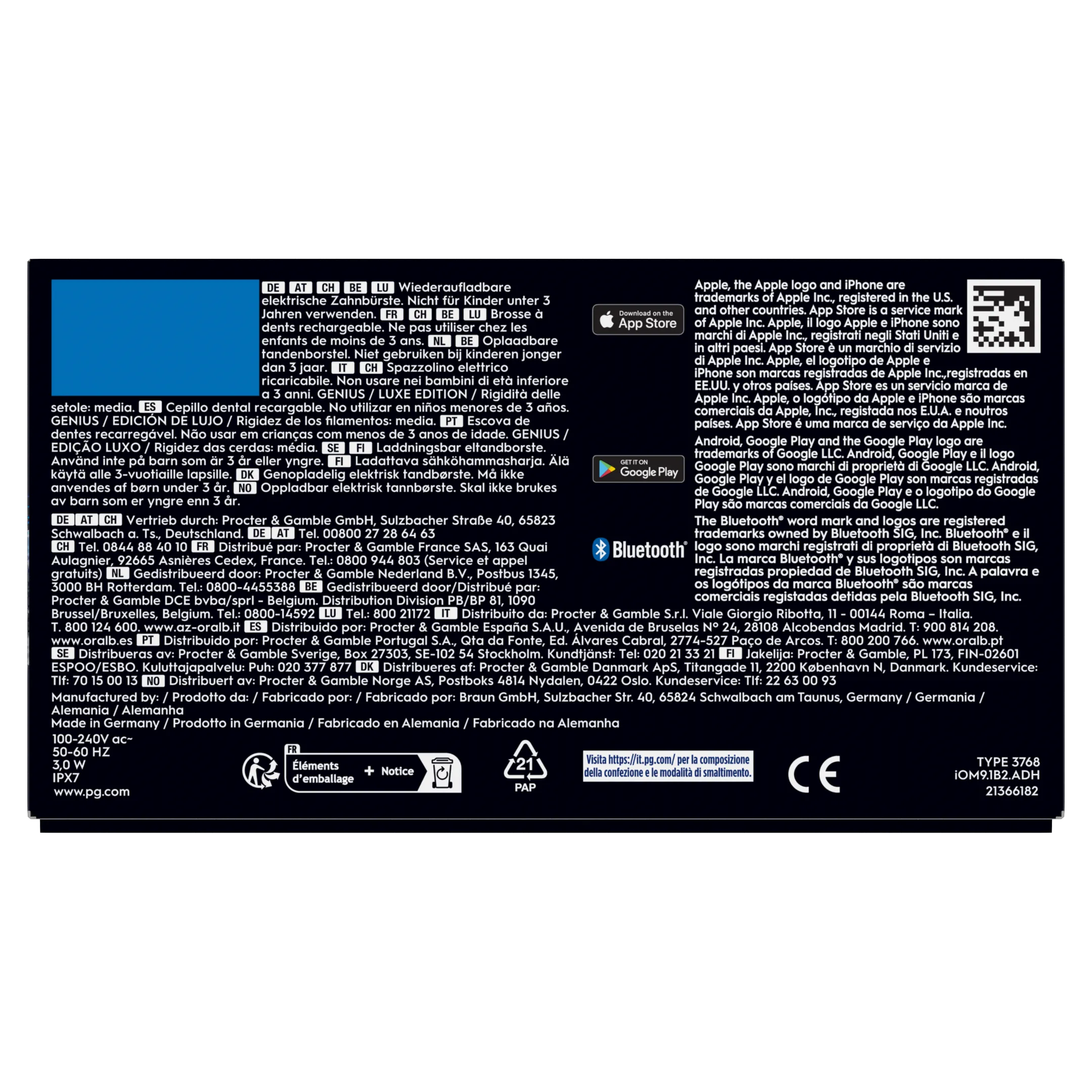 Brosse à dents électrique iO9 noir