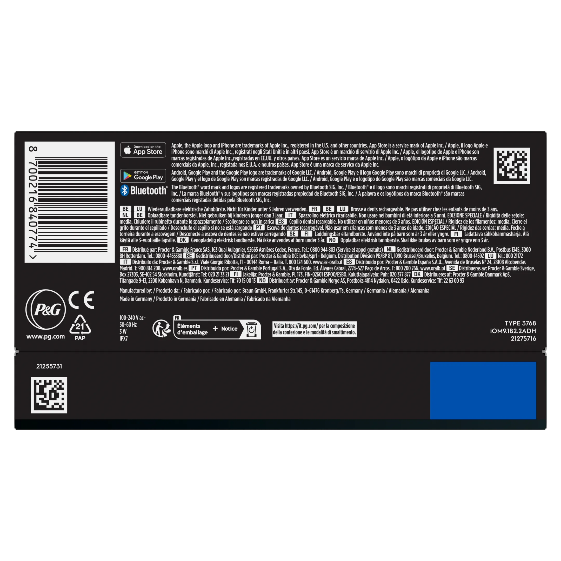 Brosse à dents électrique iO9 noir