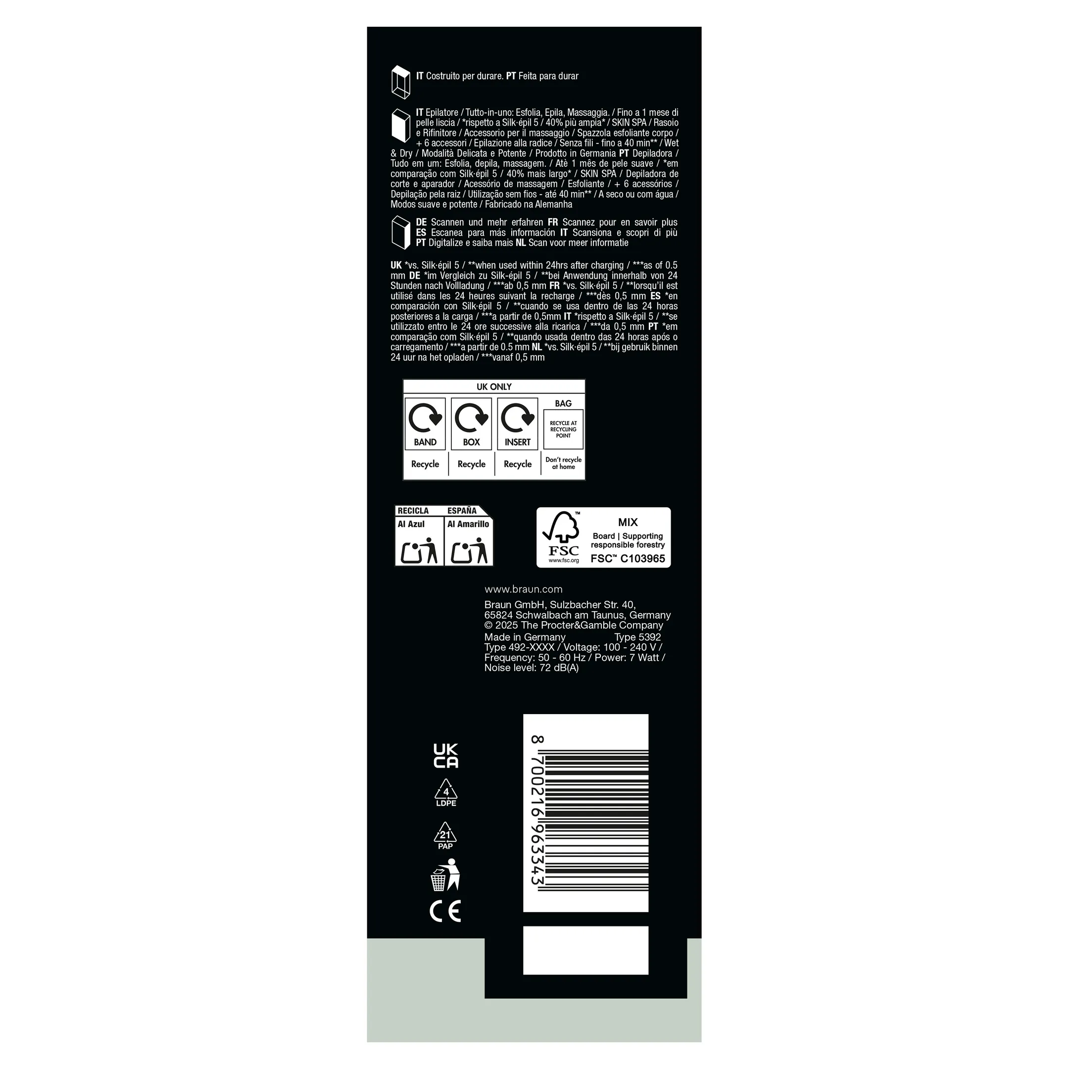 Epilator Silk·épil 7 SkinSpa 7-081