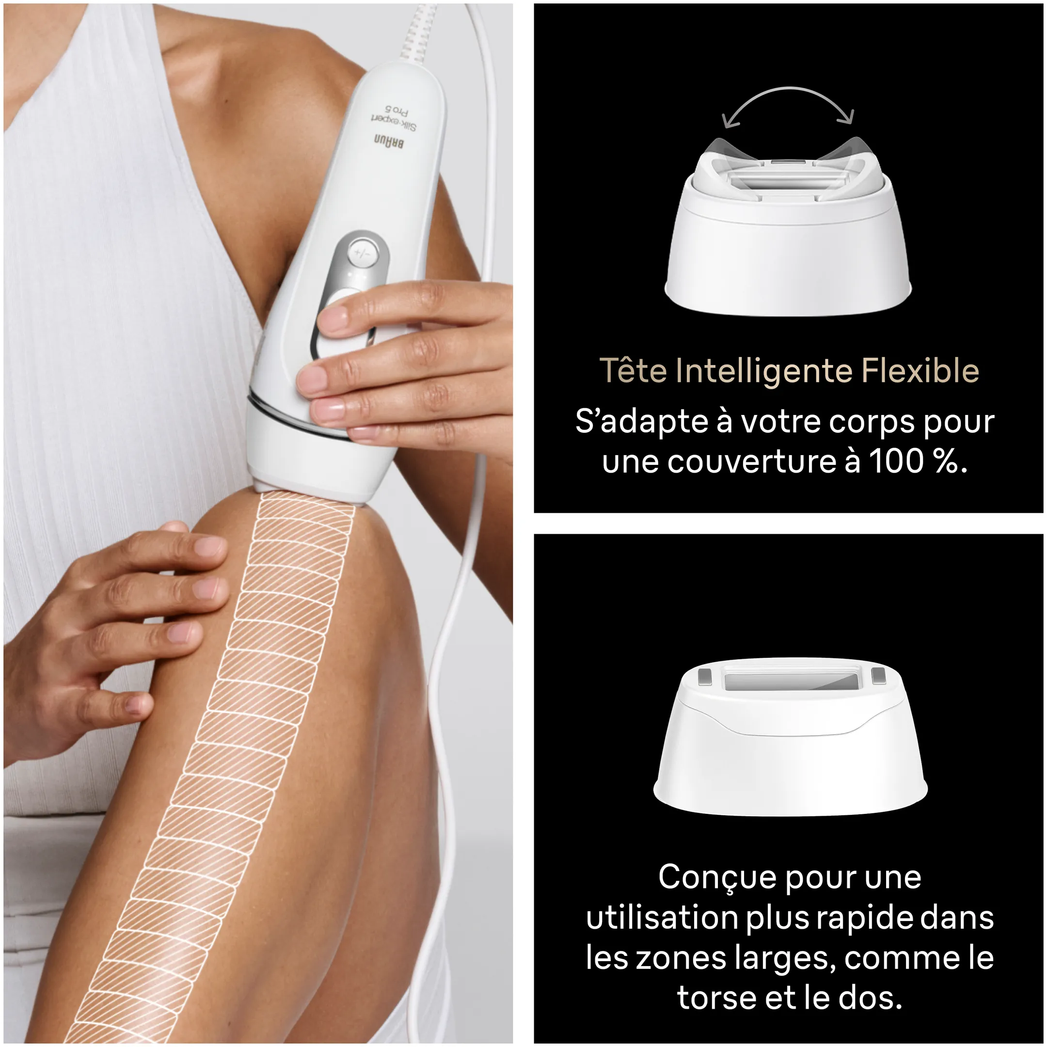 Braun Silk·expert Pro 5, Épilateur à lumière pulsée, Épilation à Domicile, 2 têtes, PL5234 image