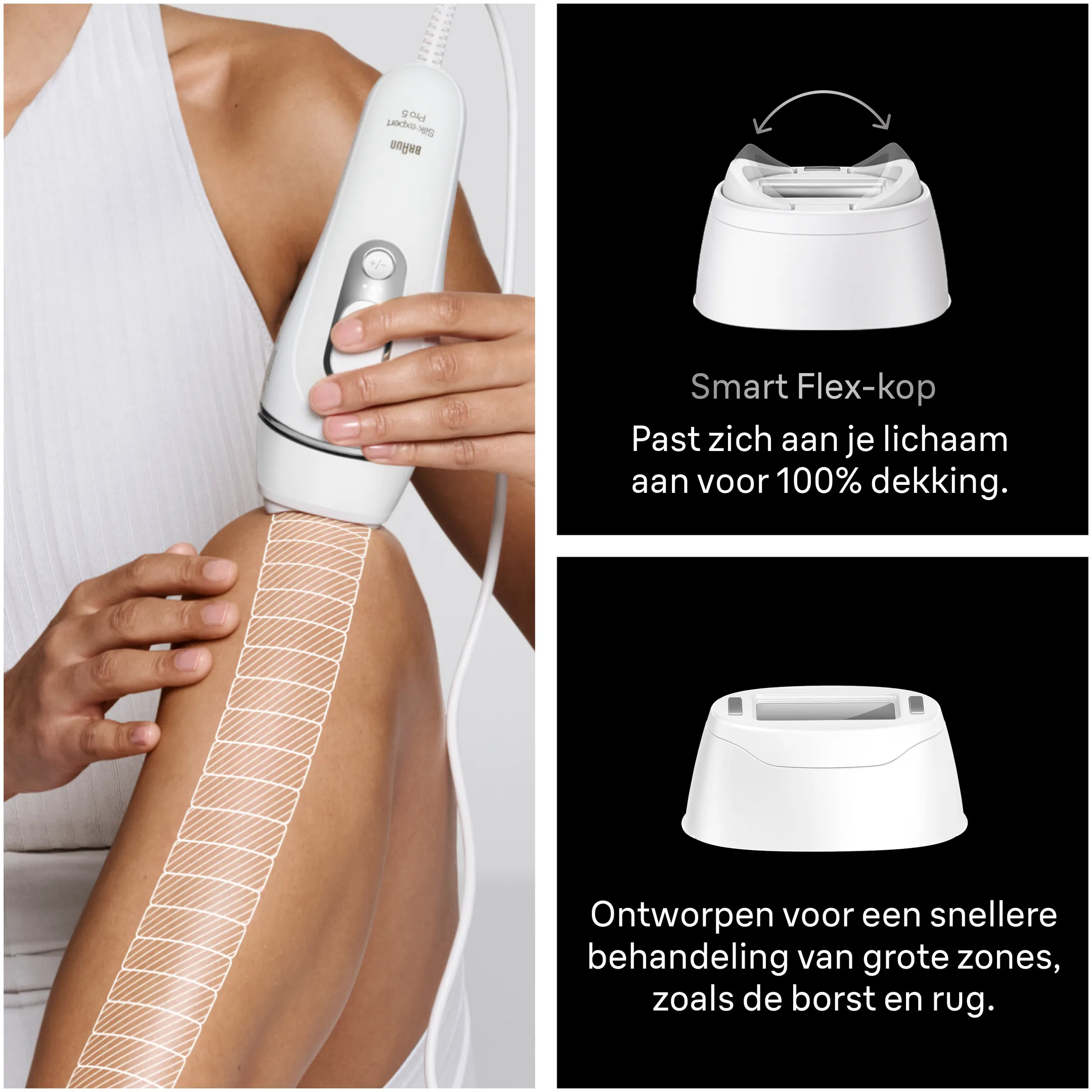 Braun IPL Silk·expert Pro 5, Haarverwijdering, 2 Opzetstukken, PL5234 image