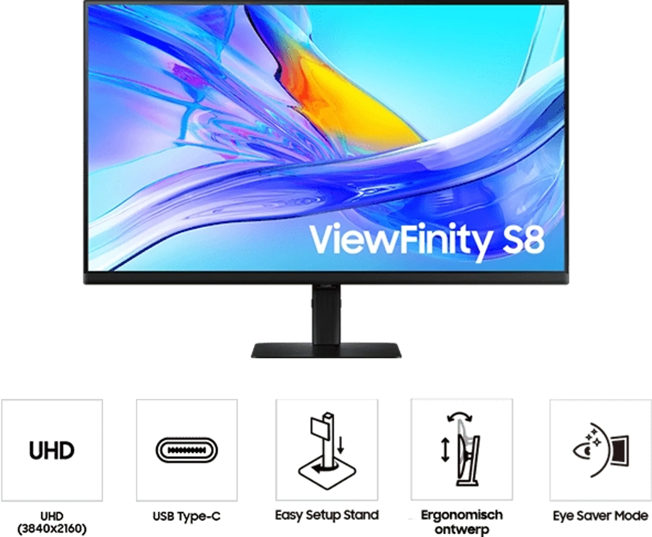 Samsung 32" ViewFinity S8 S80UD LS32D800UAUXEN image