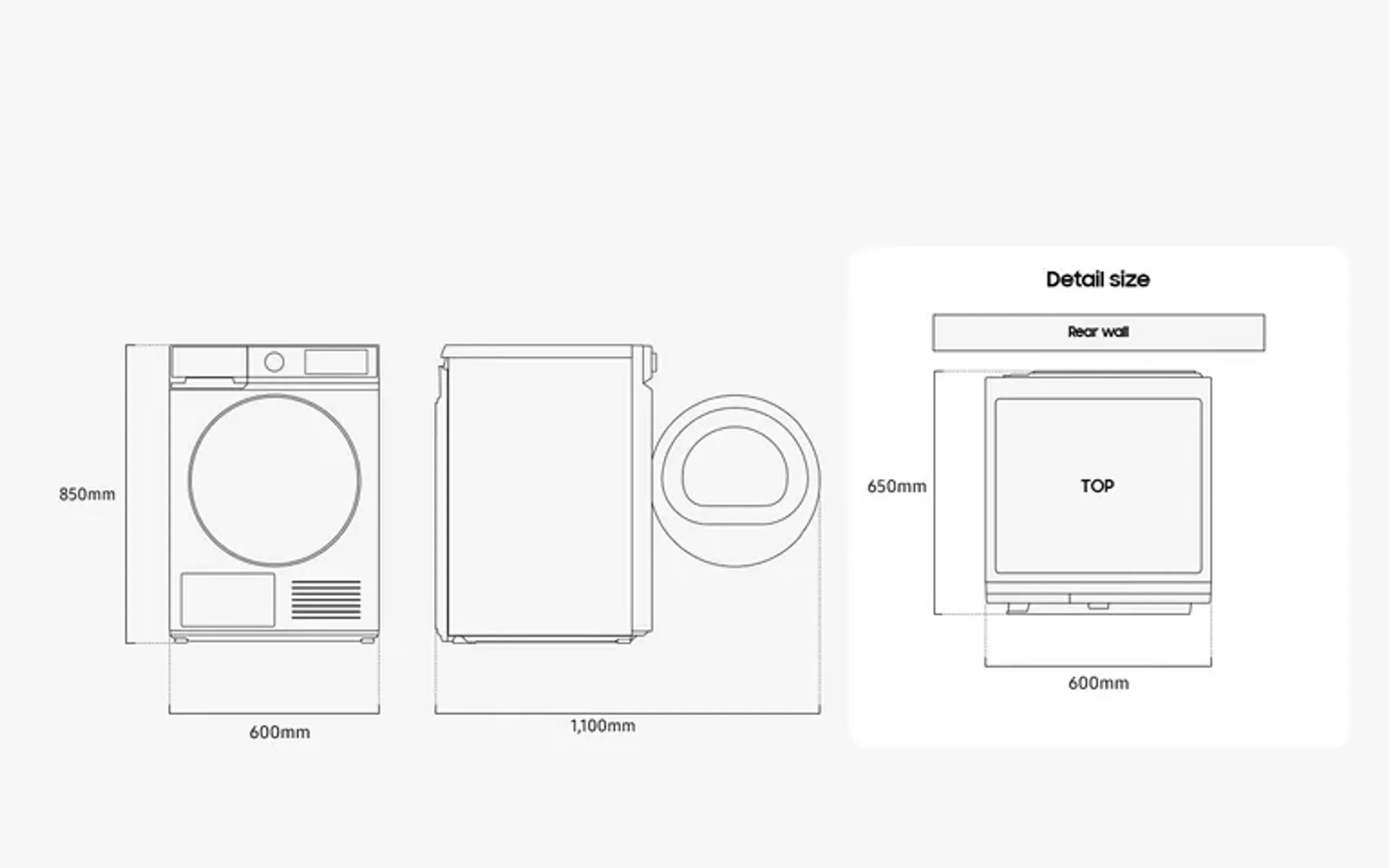 Bundle - Machine à laver WW11DB7B94GB BESPOKE AI Wash 7000-serie + Sèche-linge DV90DB7845GBU3 Bespoke AI QuickDrive™
