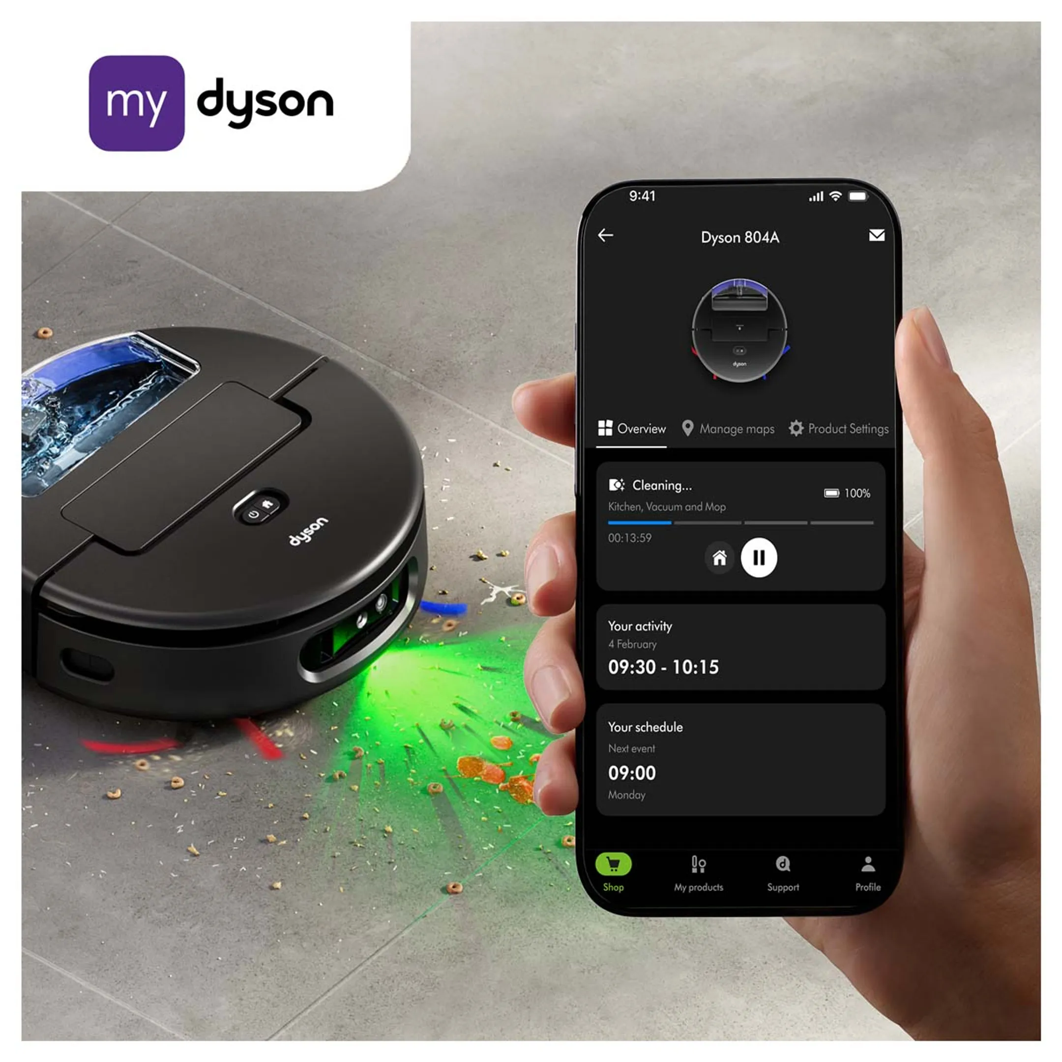Dyson Aspirateur robot 2en1 Spot + Scrub Ai image