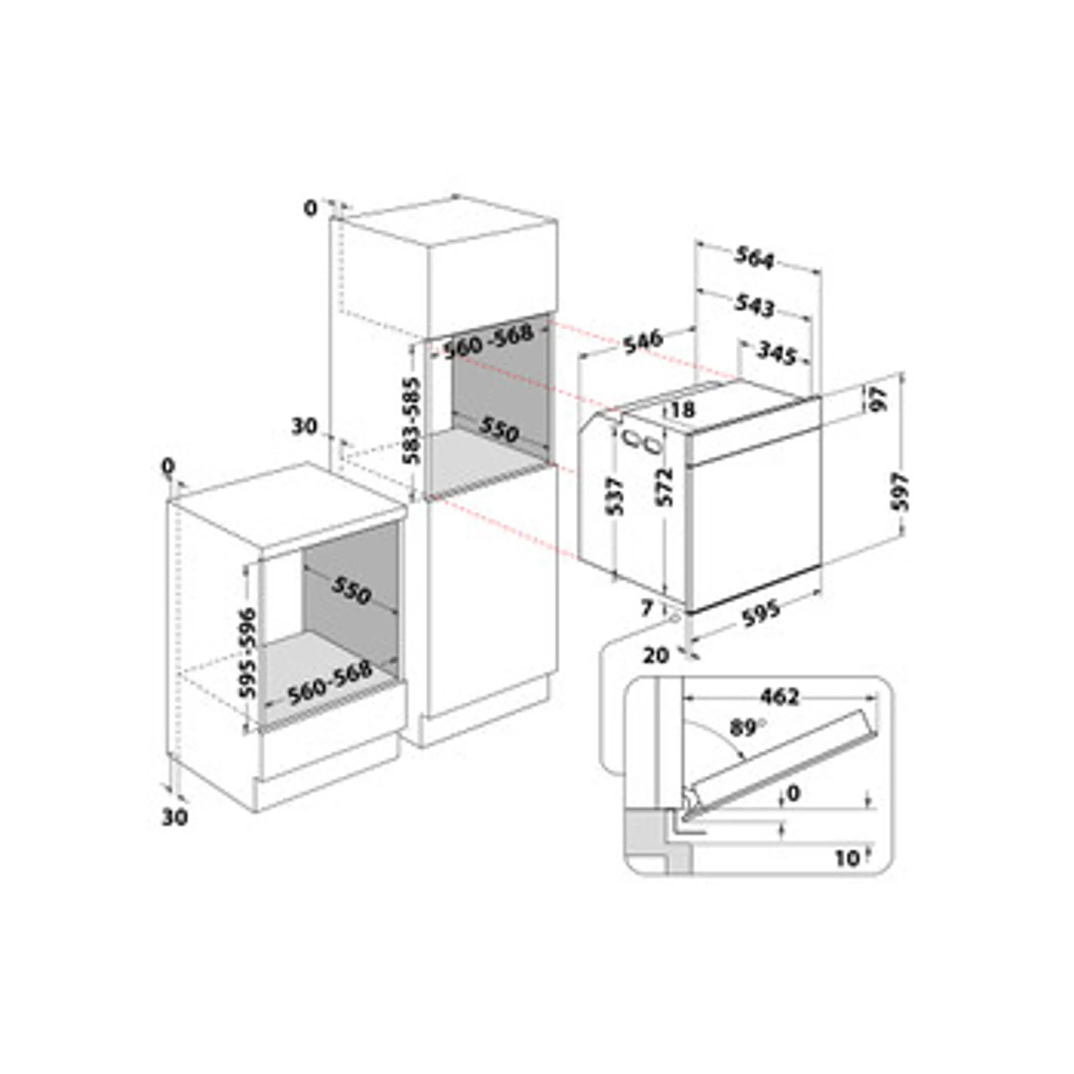 Whirlpool Inbouw oven WOI78HT1SBA image