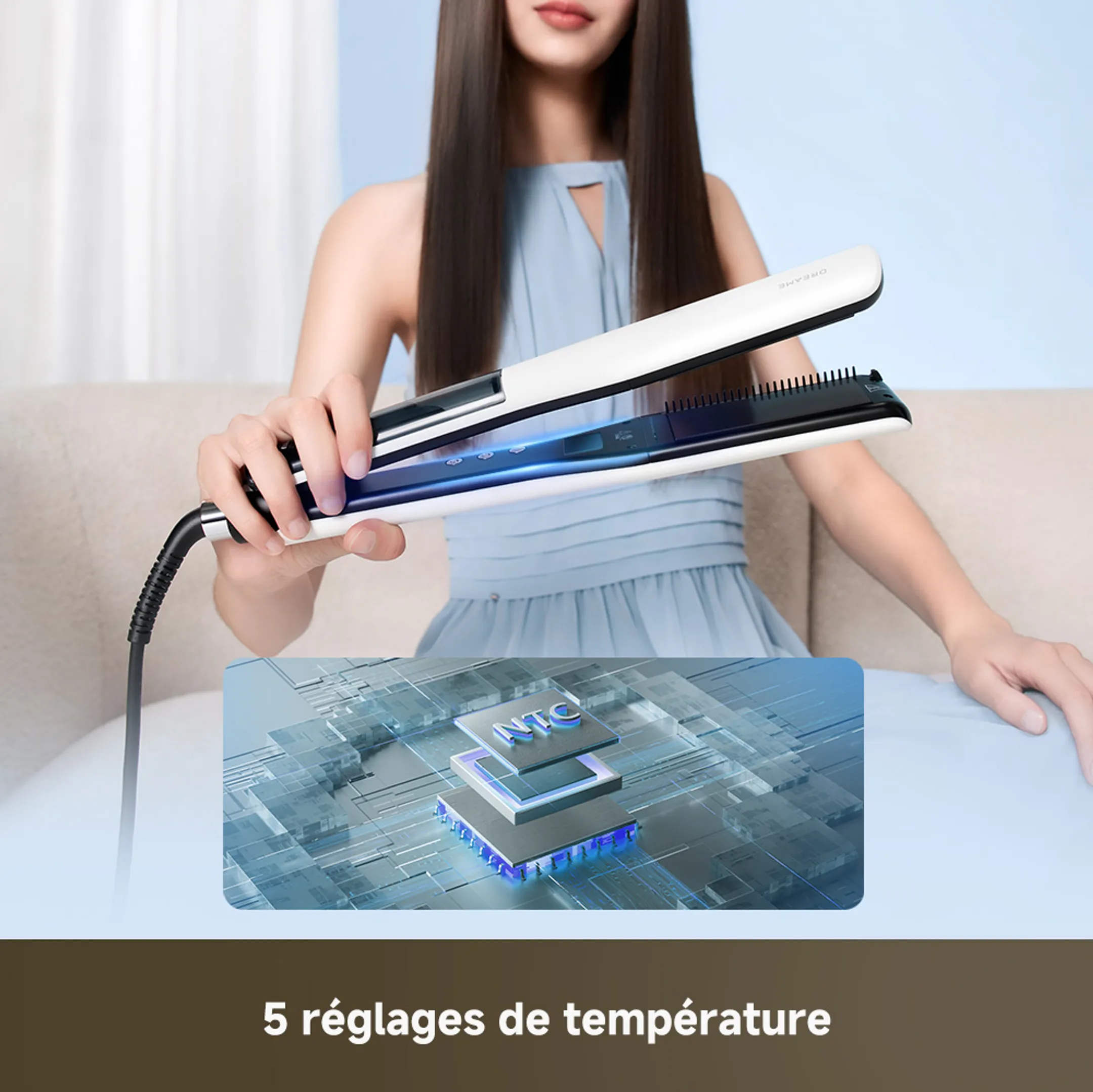 AuraSteam Straight White