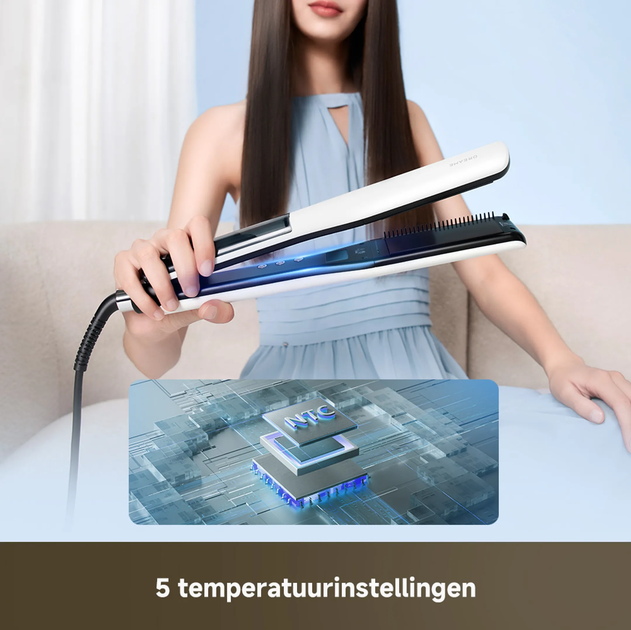 AuraSteam Straight White