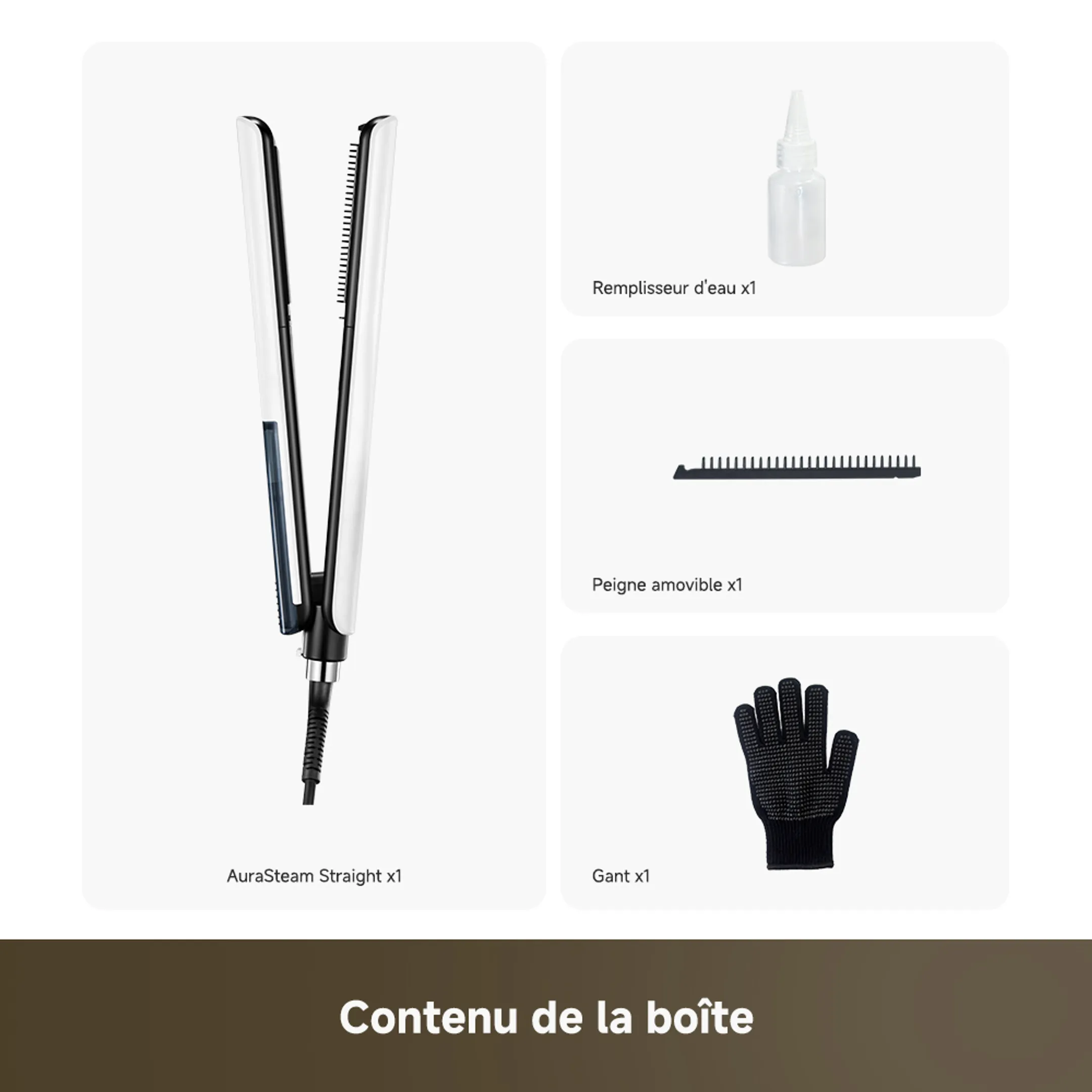 AuraSteam Straight White