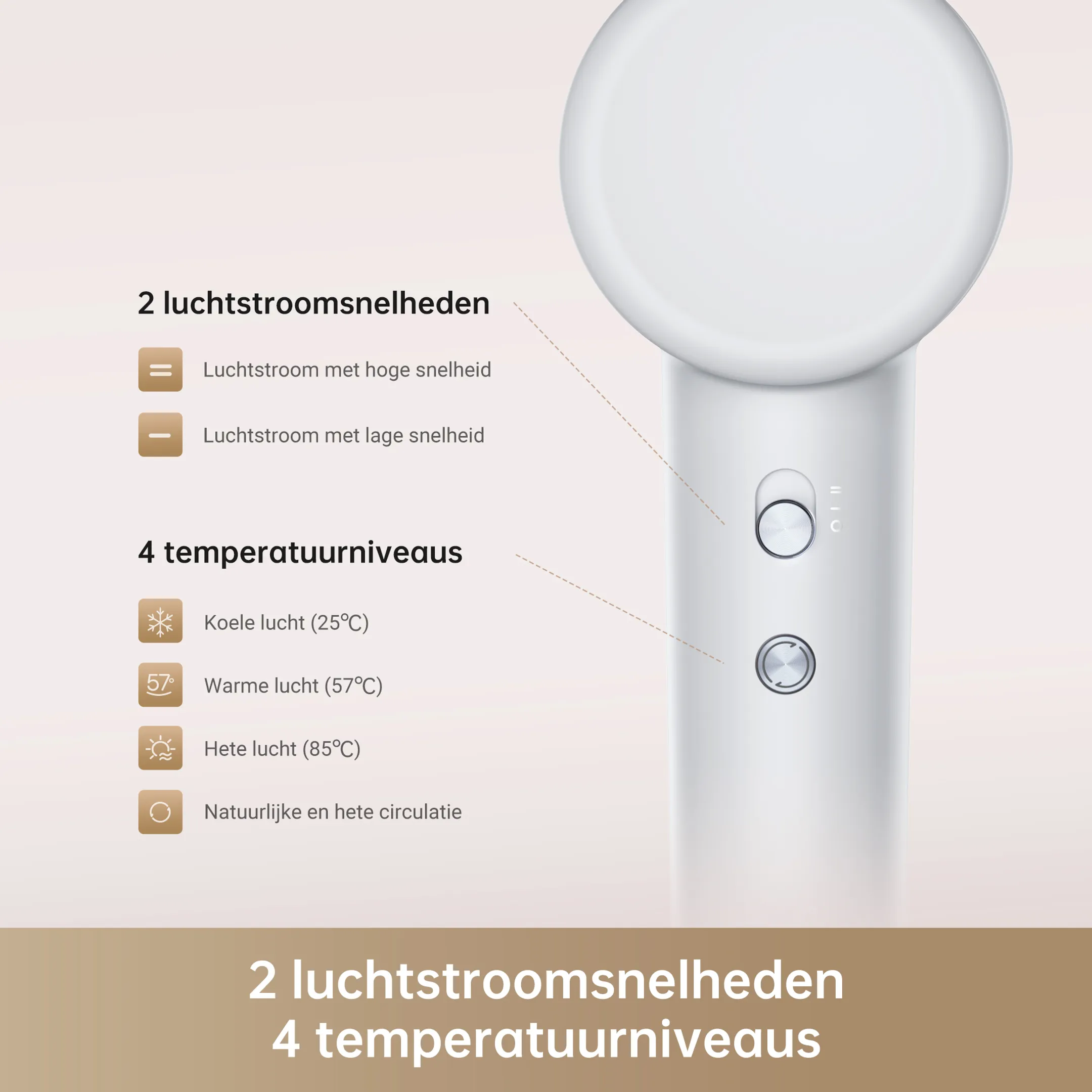 Haardroger Hair Gleam Grey