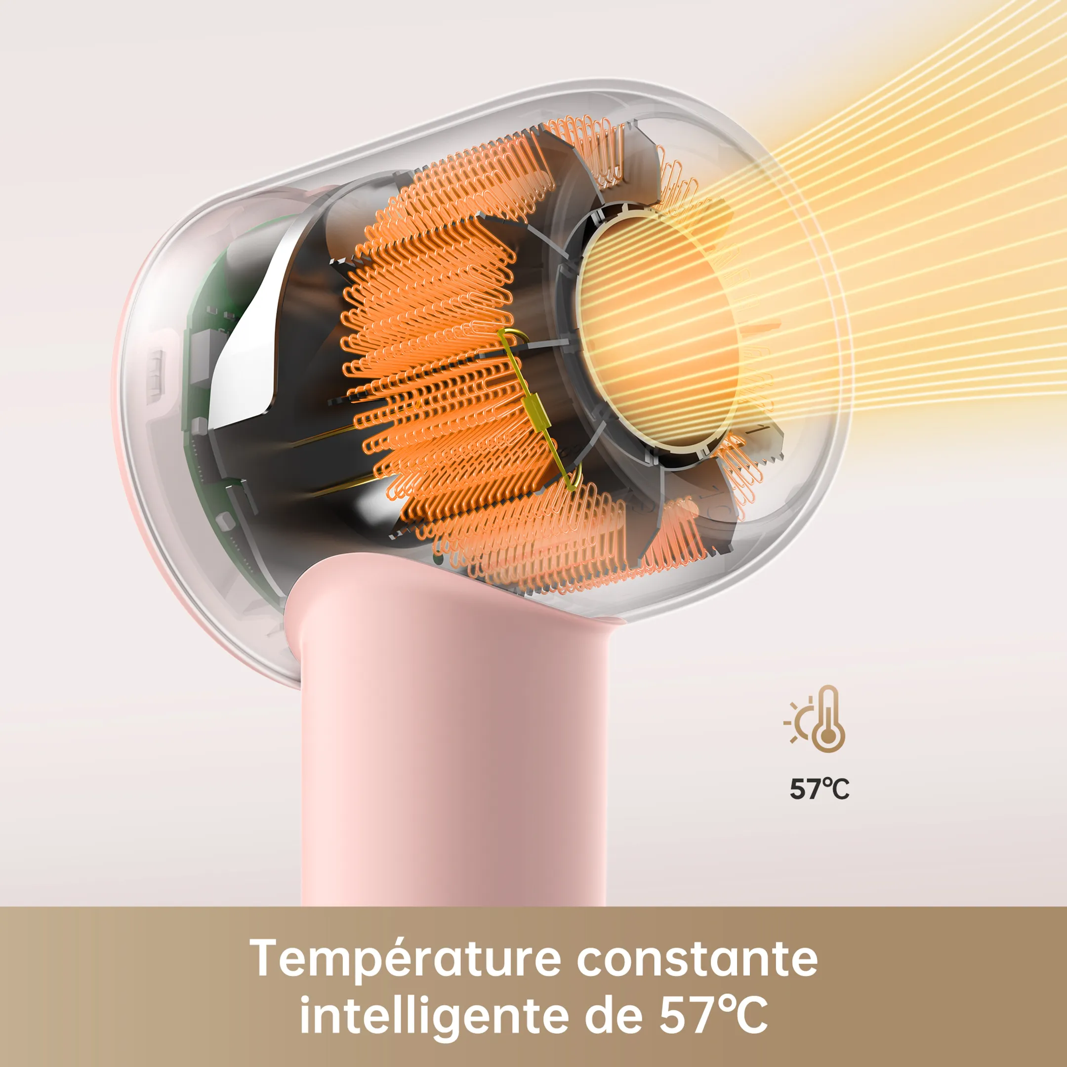 Sèche-cheveux Hair Gleam Pink