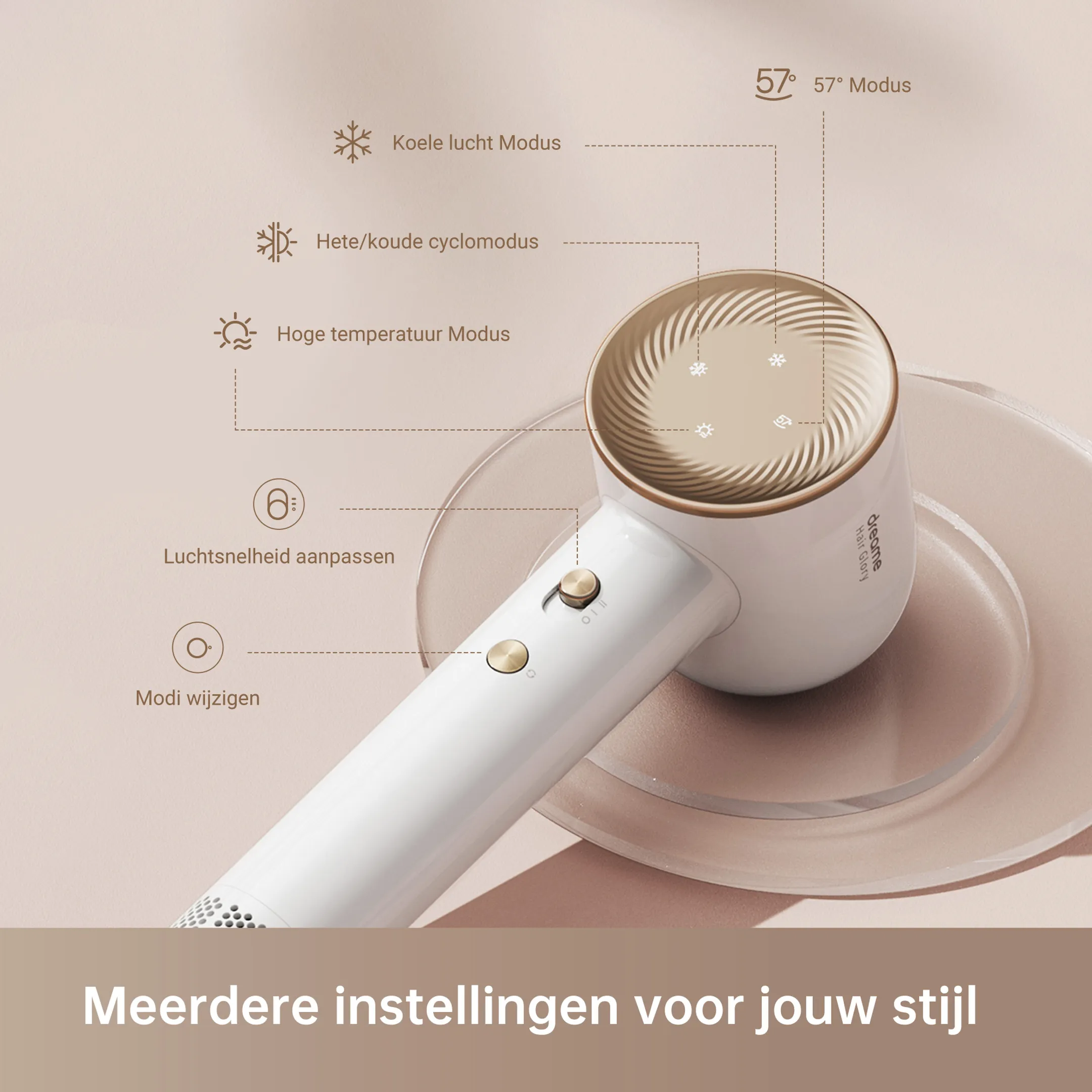 Haardroger Hair Glory Combo White