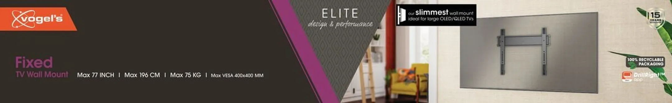 Platte TV-beugel TVM 5505 - 32" tot 77"