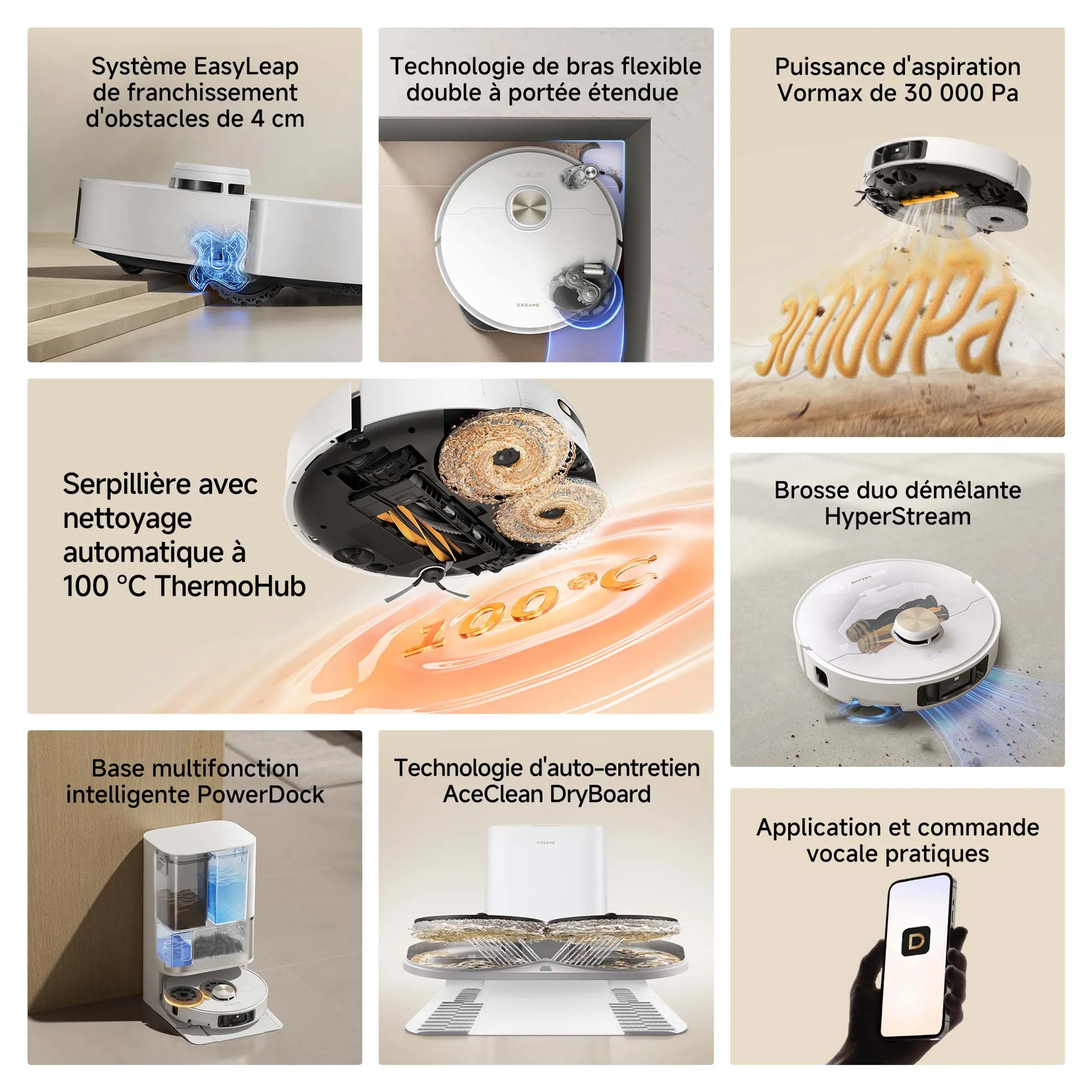 Aspirateur robot 2en1 L50s Pro Ultra Blanc