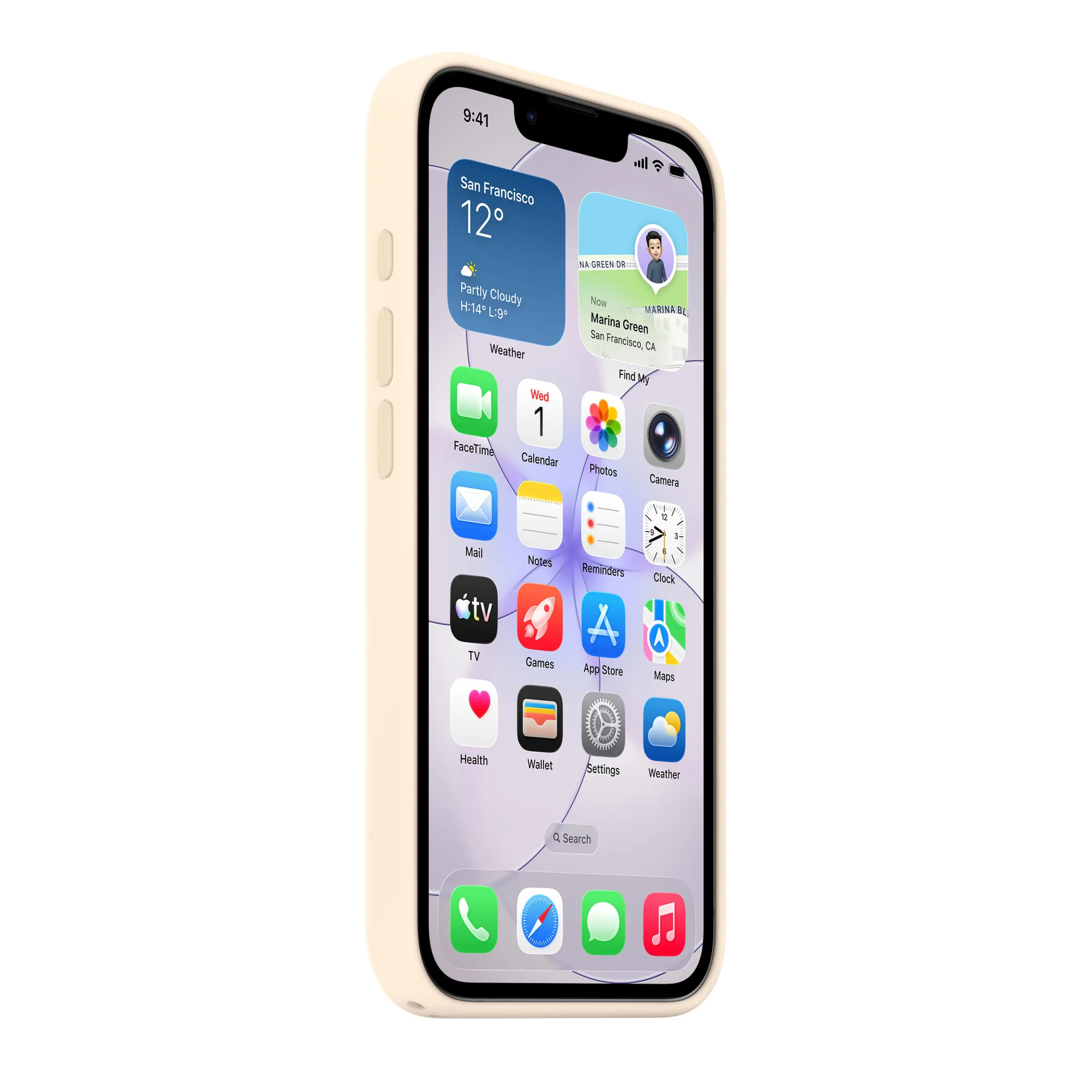 Siliconenhoesje met MagSafe voor iPhone 17e - Vanille