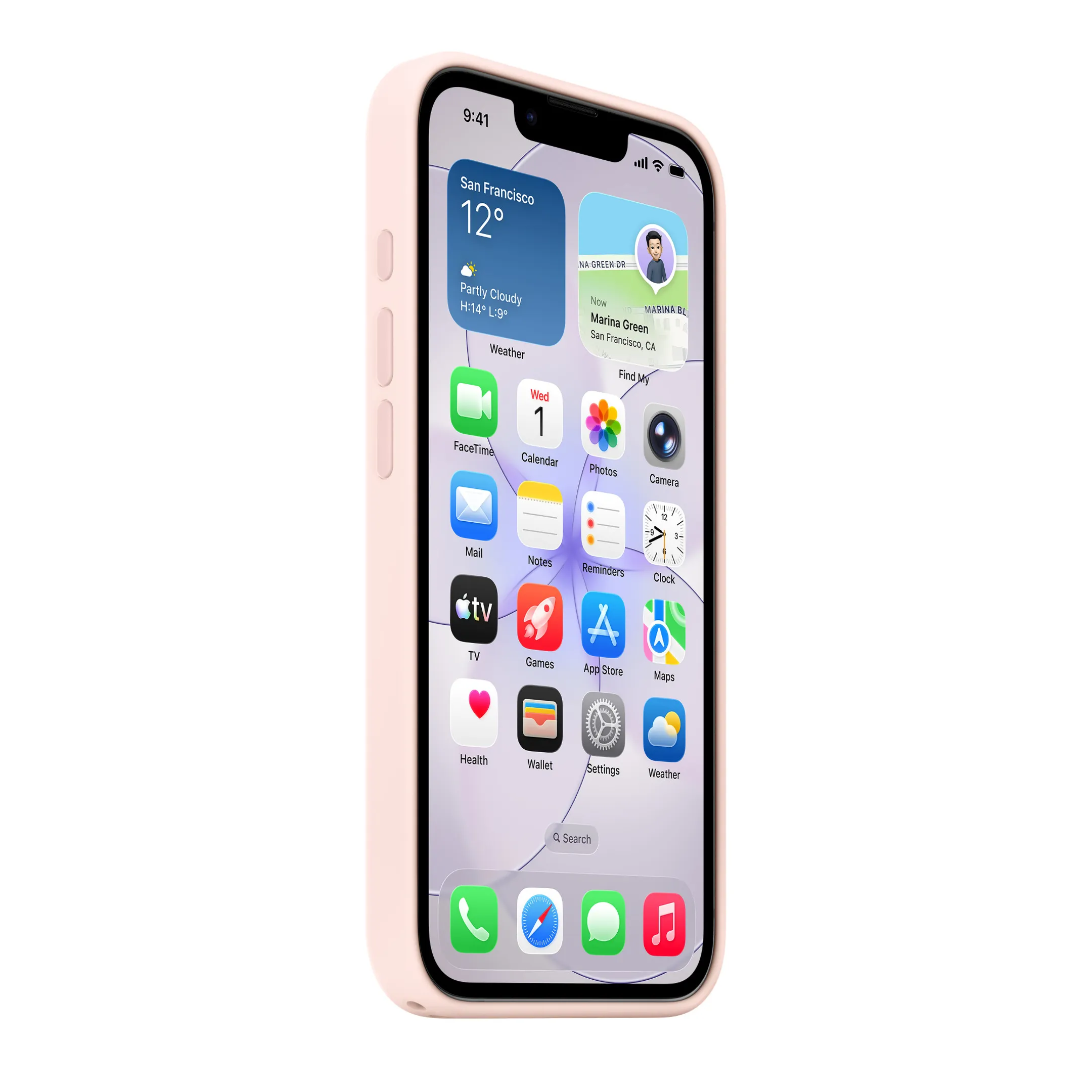 Siliconenhoesje met MagSafe voor iPhone 17e - Zachtroze