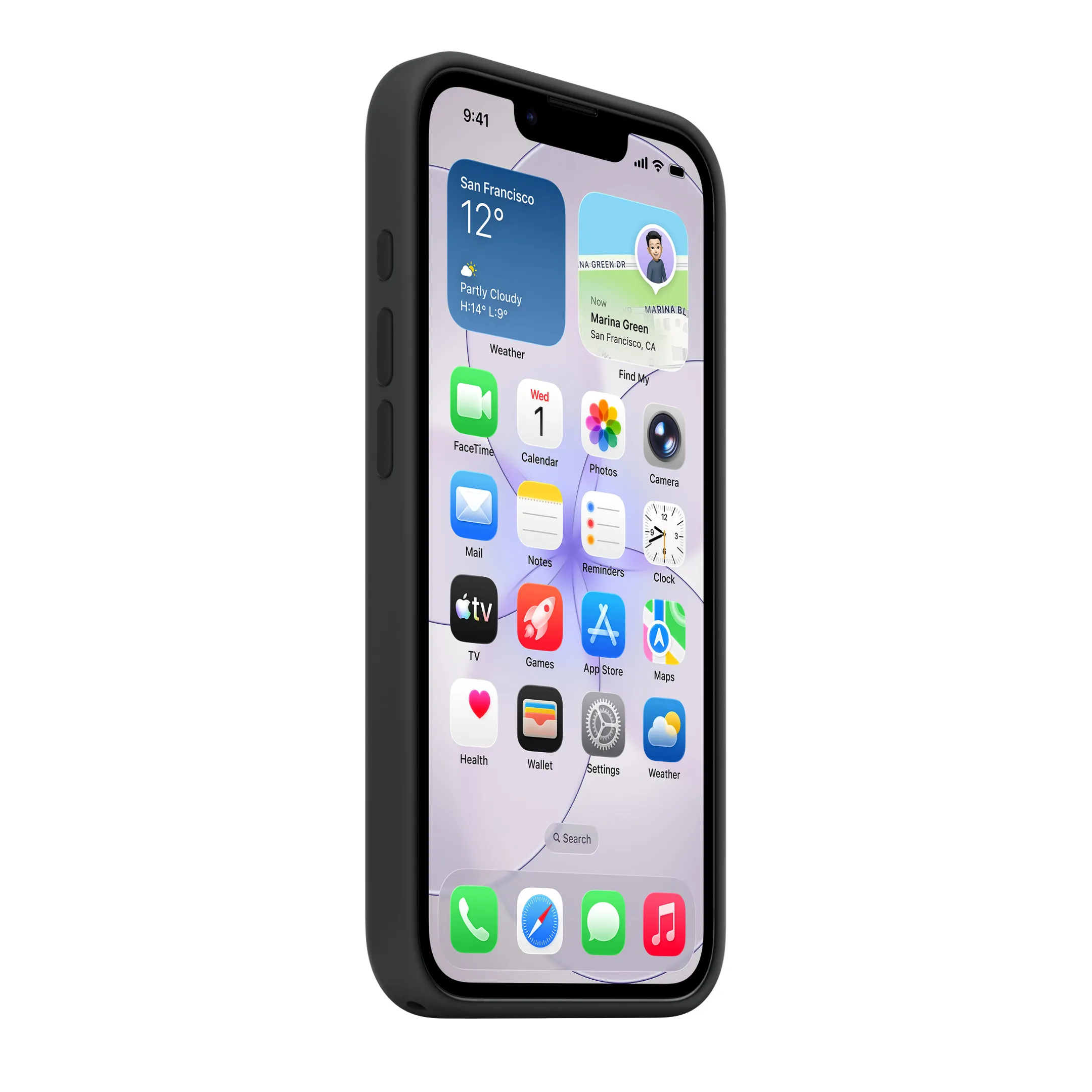 Siliconenhoesje met MagSafe voor iPhone 17e - Zwart