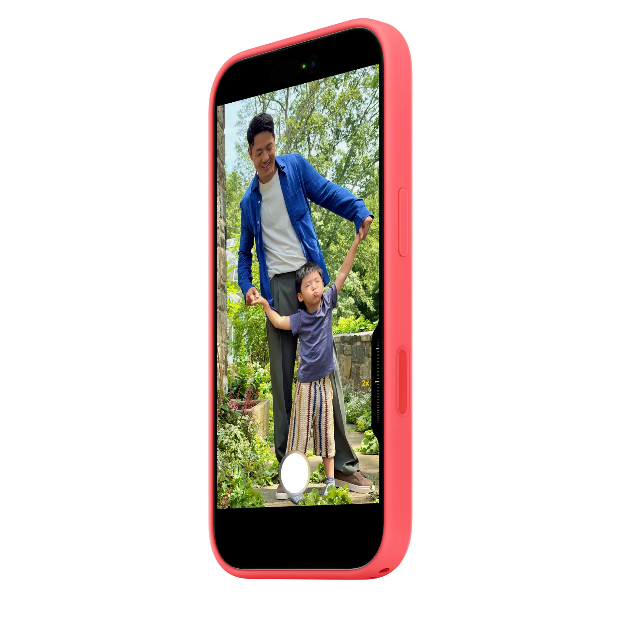 Coque en silicone avec MagSafe pour iPhone 17 - Rose goyave